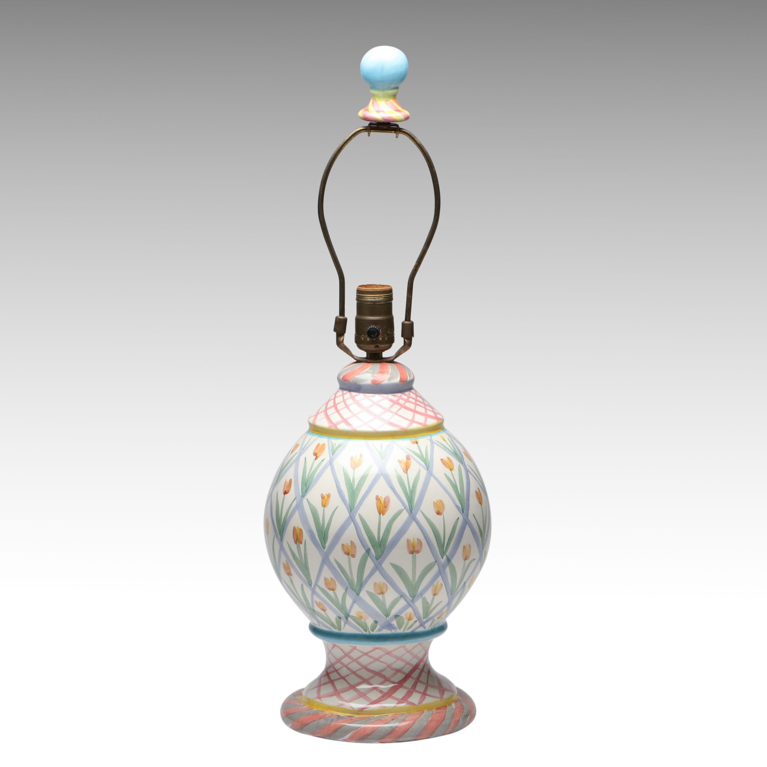 MacKenzie-Childs "Aalsmeer" Ceramic Table Lamp, Late 20th/Early 21st Century