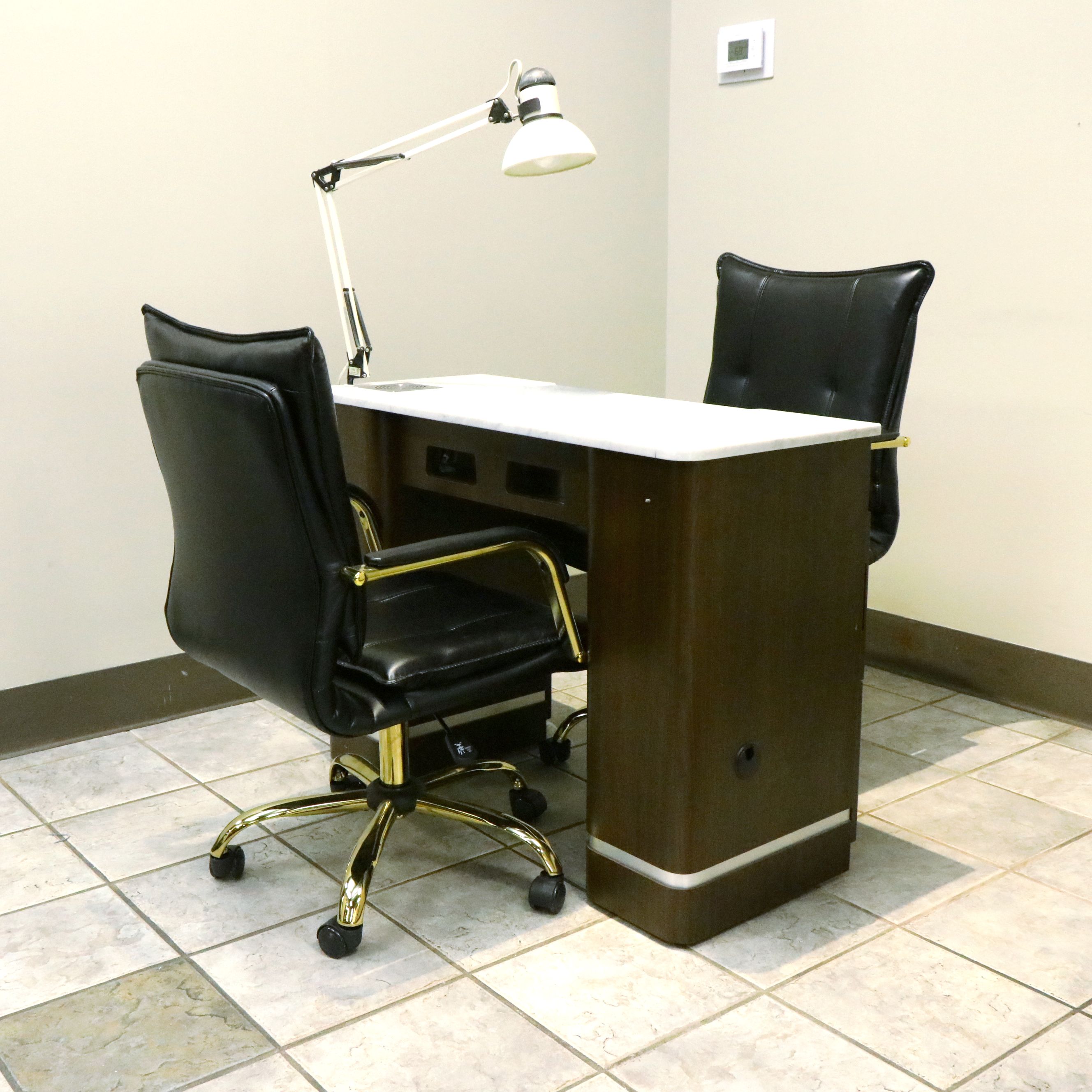 New Star Spa & Furniture Corp. Manicure Table with Pair of Chairs