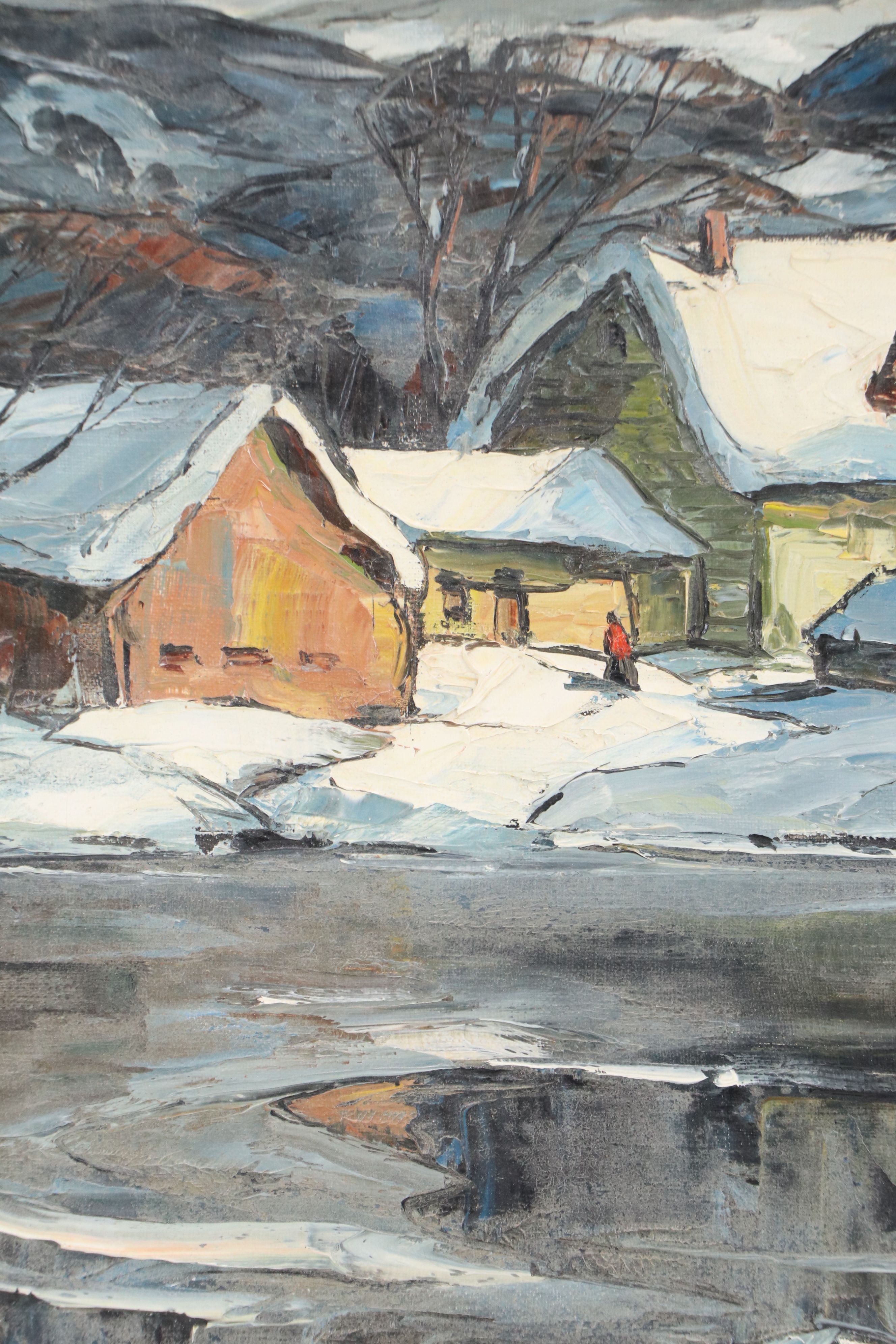Merton W. Willmore Oil Painting "The First Freeze," Mid to Late 20th Century