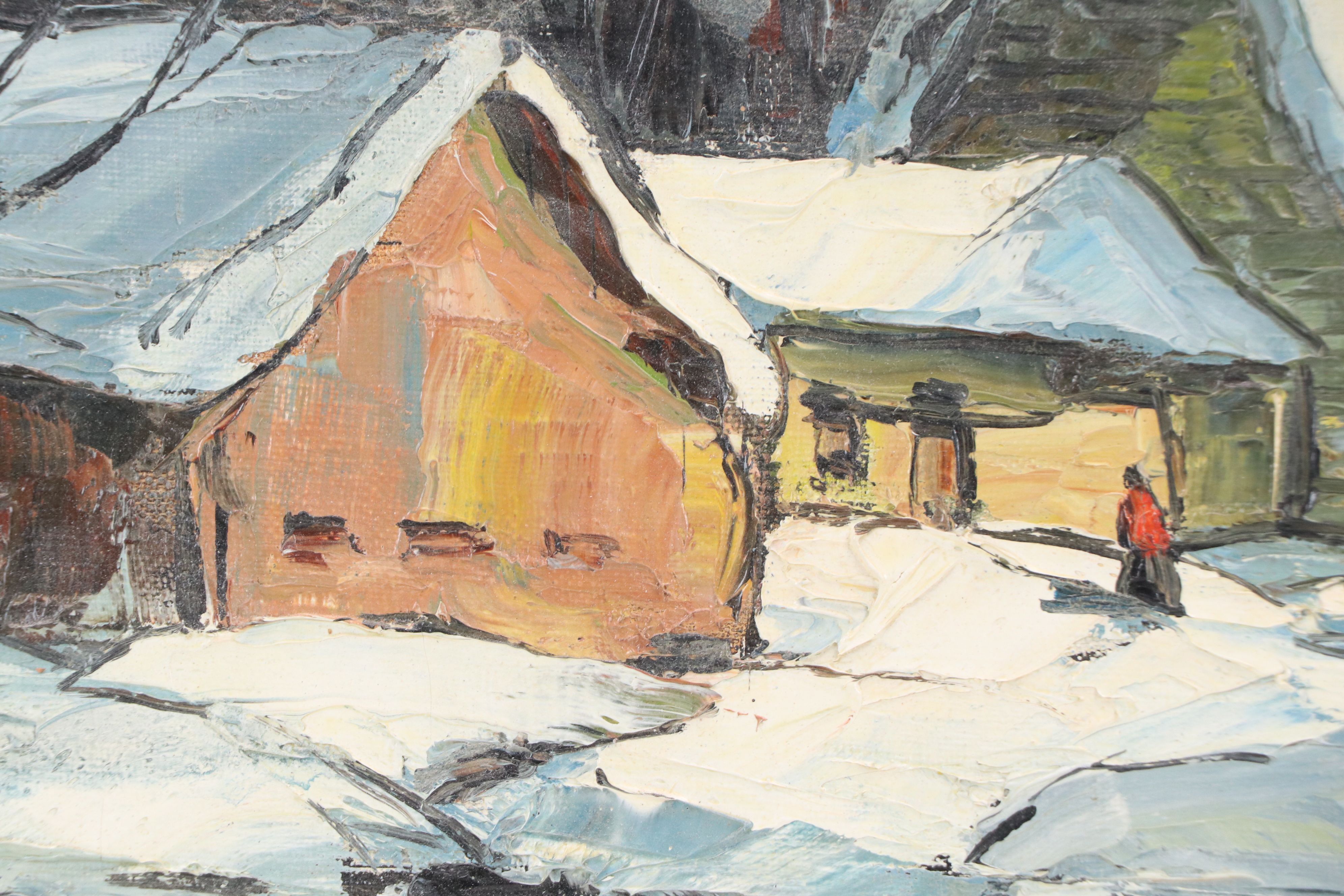 Merton W. Willmore Oil Painting "The First Freeze," Mid to Late 20th Century