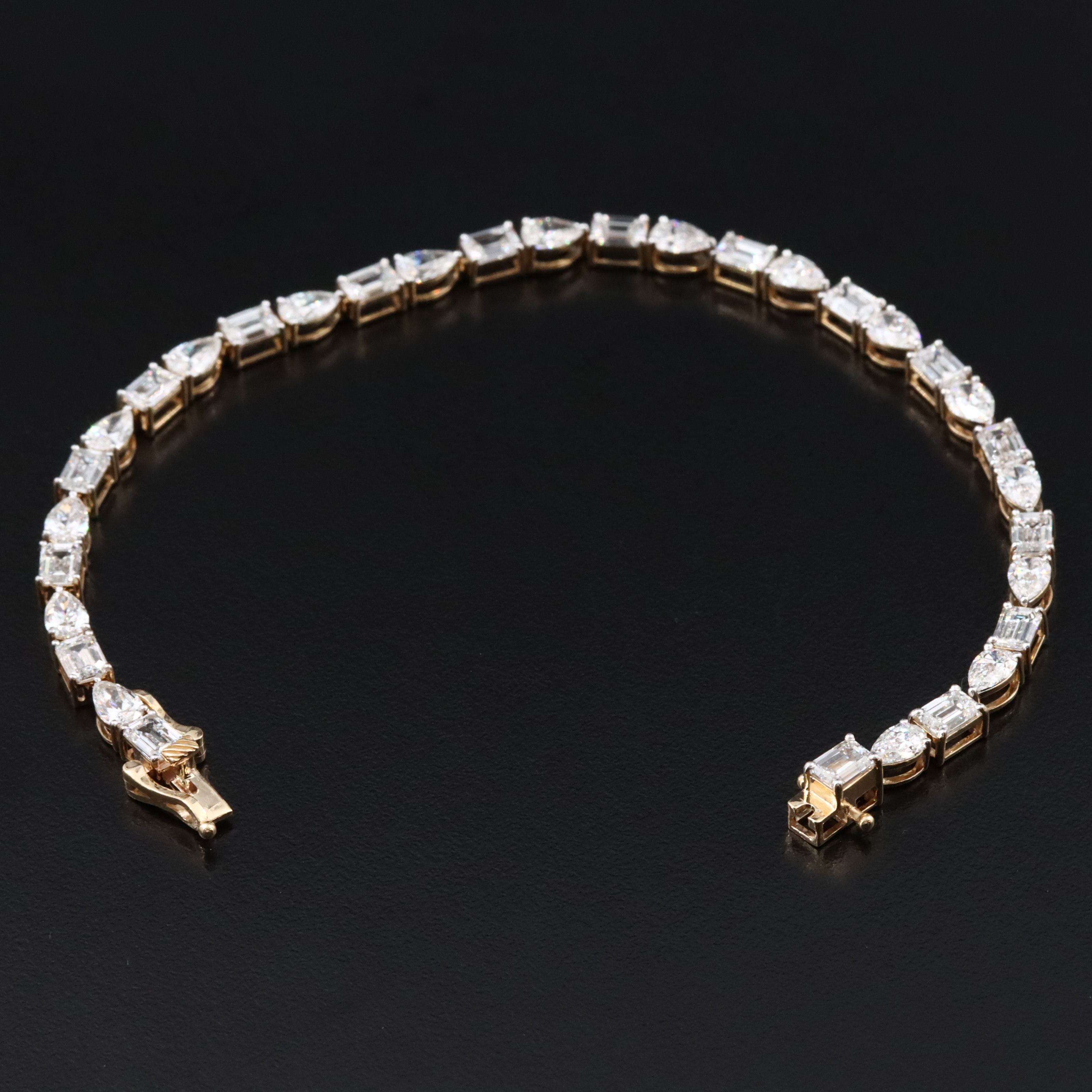 14K 10.30 CTW Lab Grown Diamond Line Bracelet