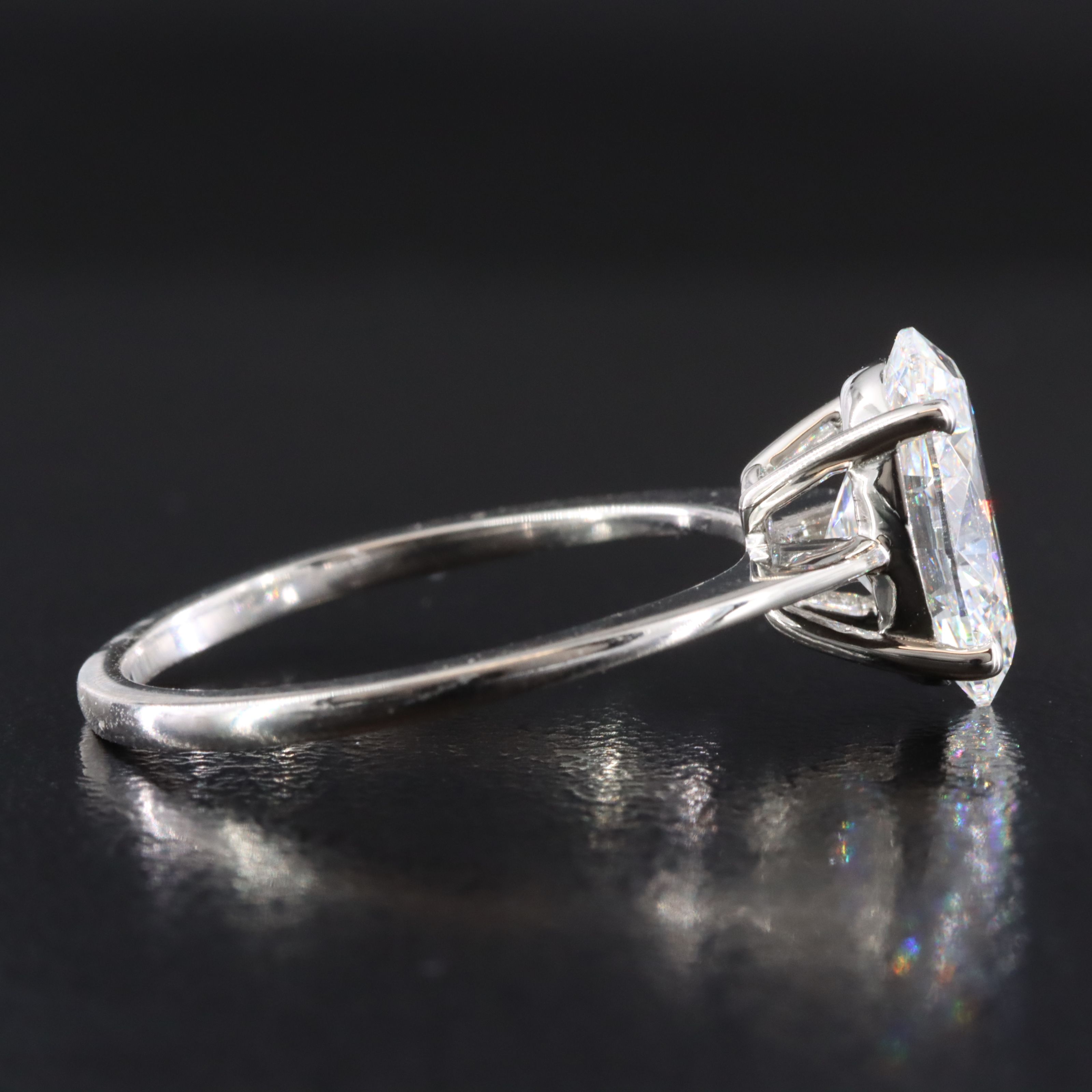 Platinum 2.03 CT Lab Grown Diamond Ring with IGI Report