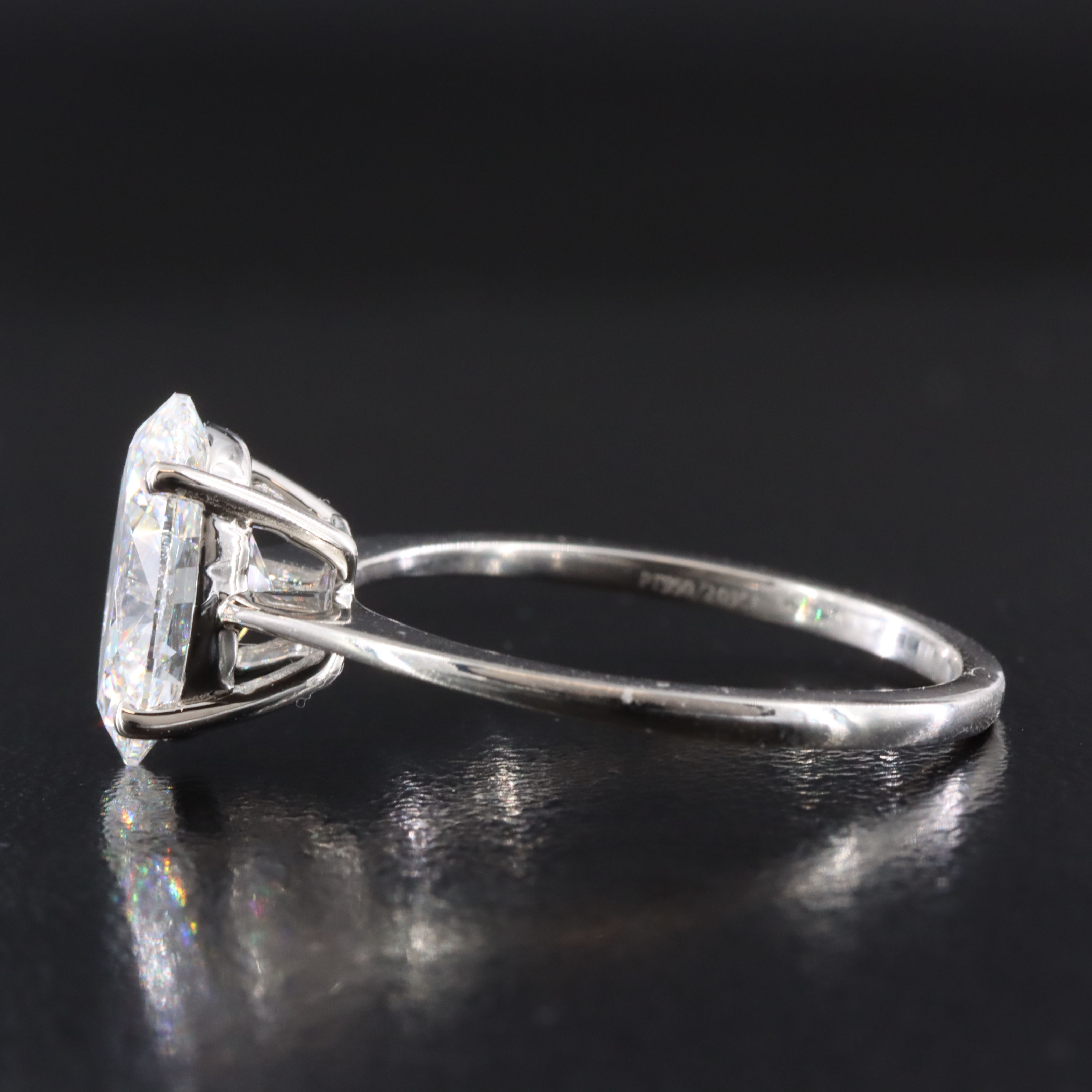 Platinum 2.03 CT Lab Grown Diamond Ring with IGI Report