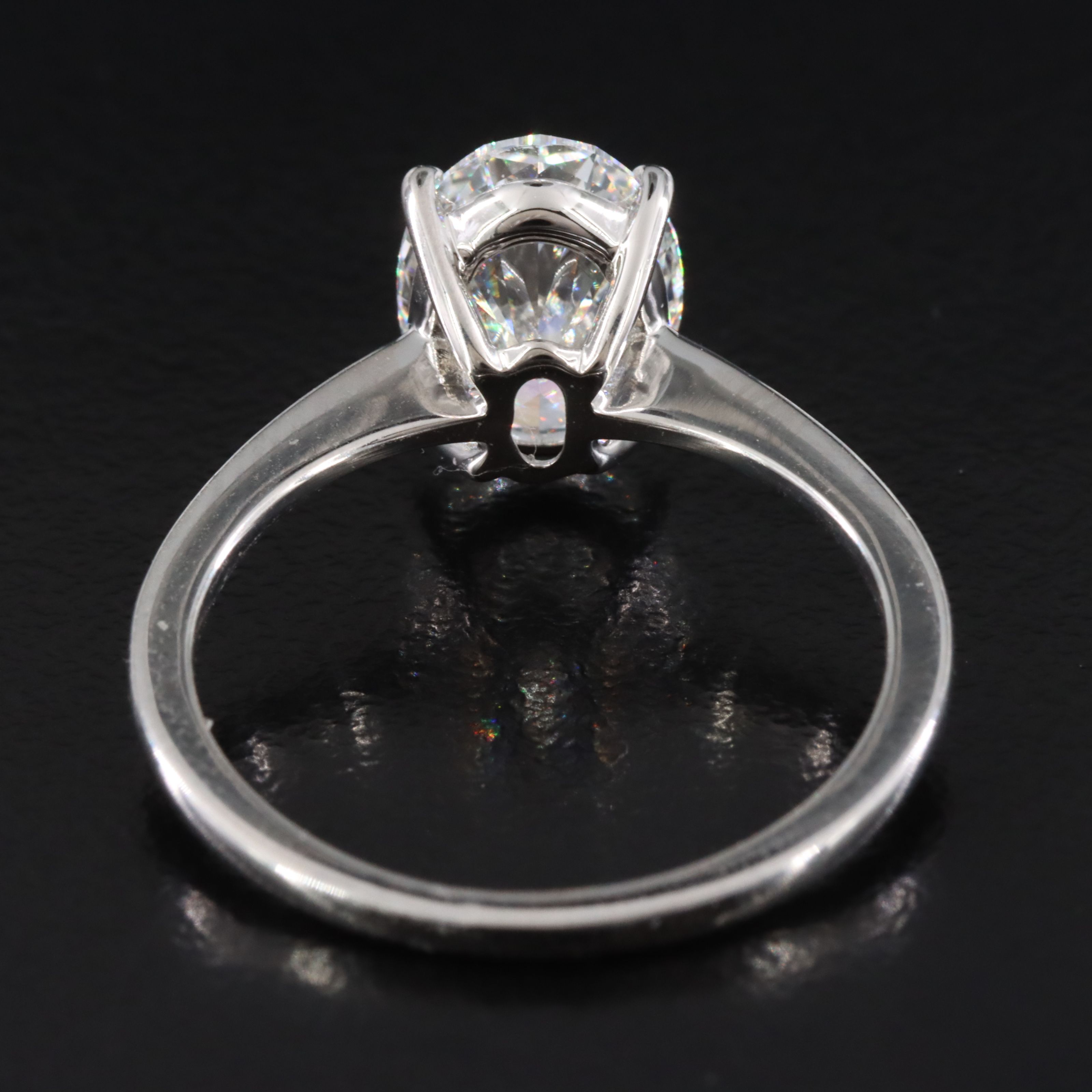 Platinum 2.03 CT Lab Grown Diamond Ring with IGI Report