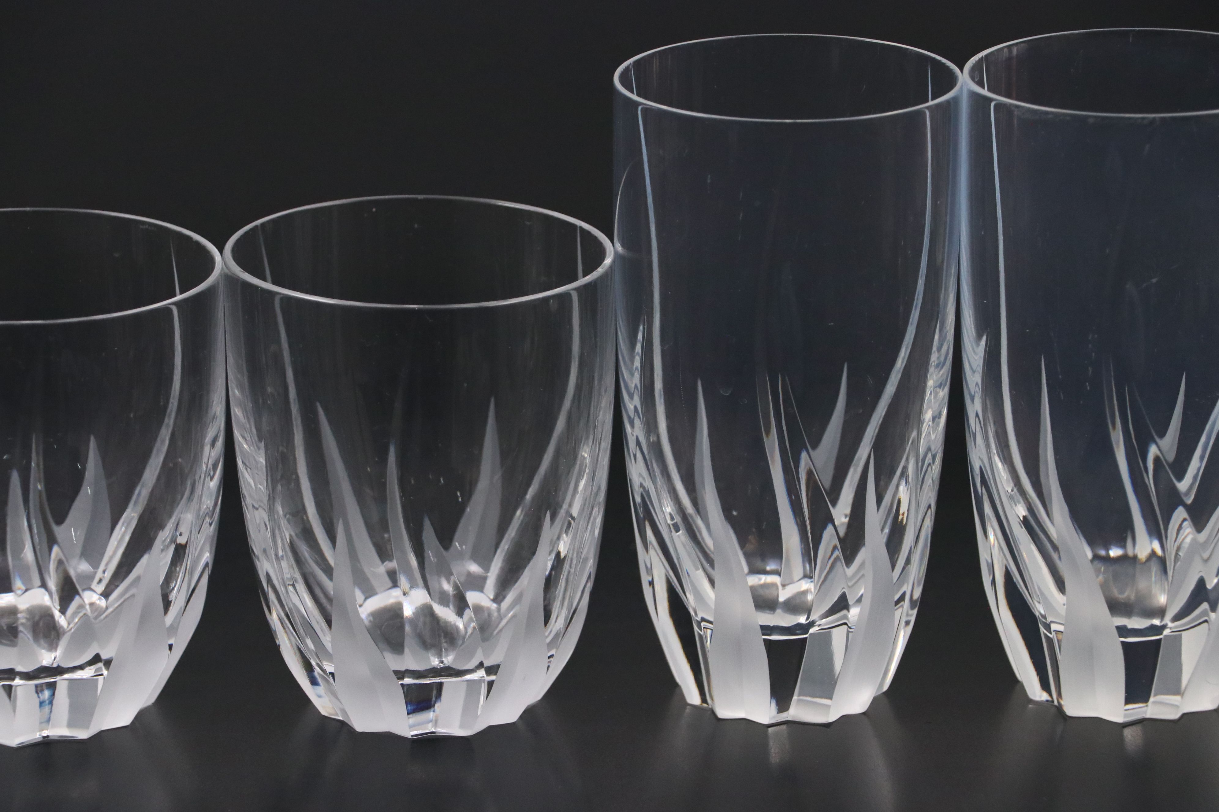 Mikasa "Flame D'Amore" Highball and Double Old Fashioned Glasses