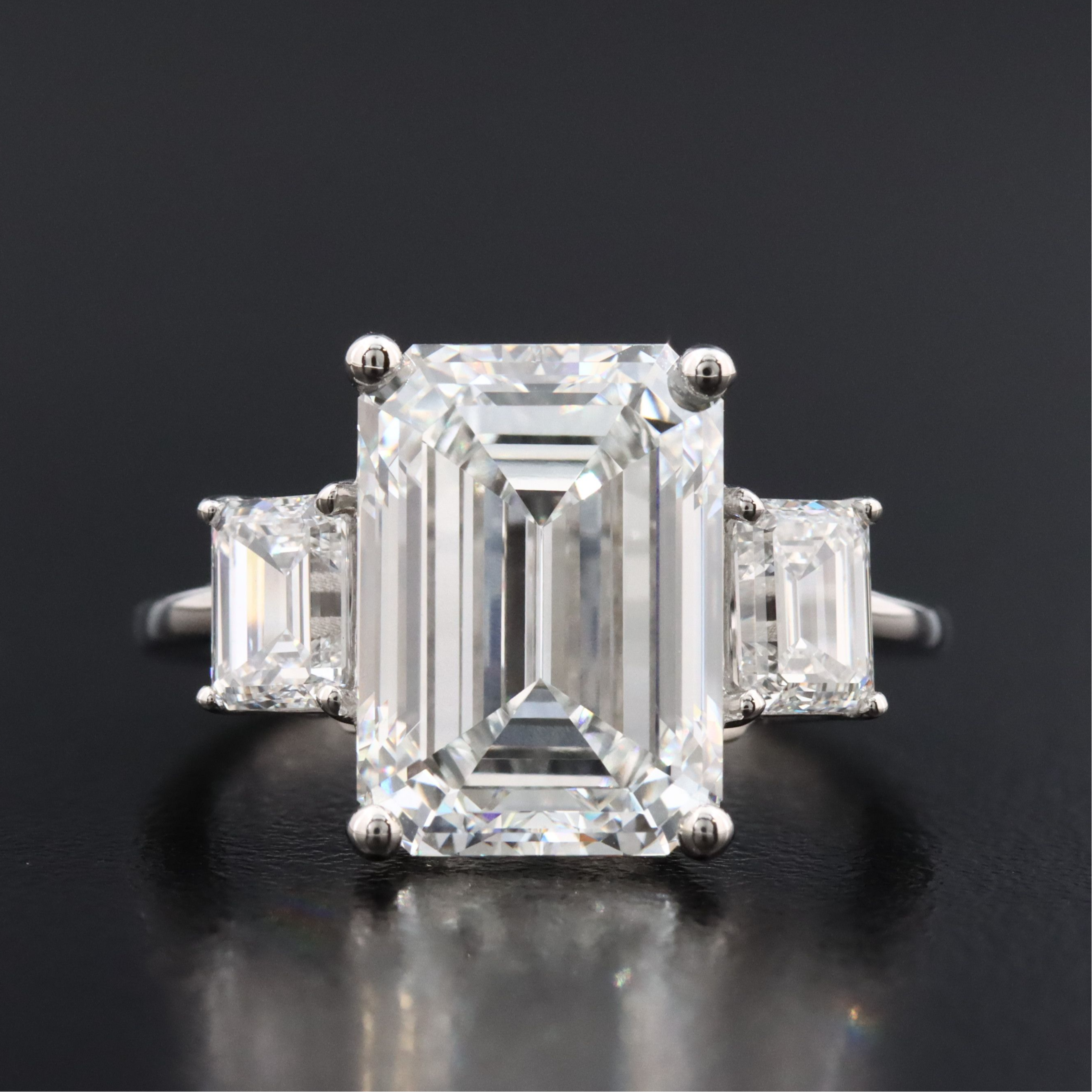 Platinum 7.28 CTW Lab Grown Diamond Ring with IGI Report