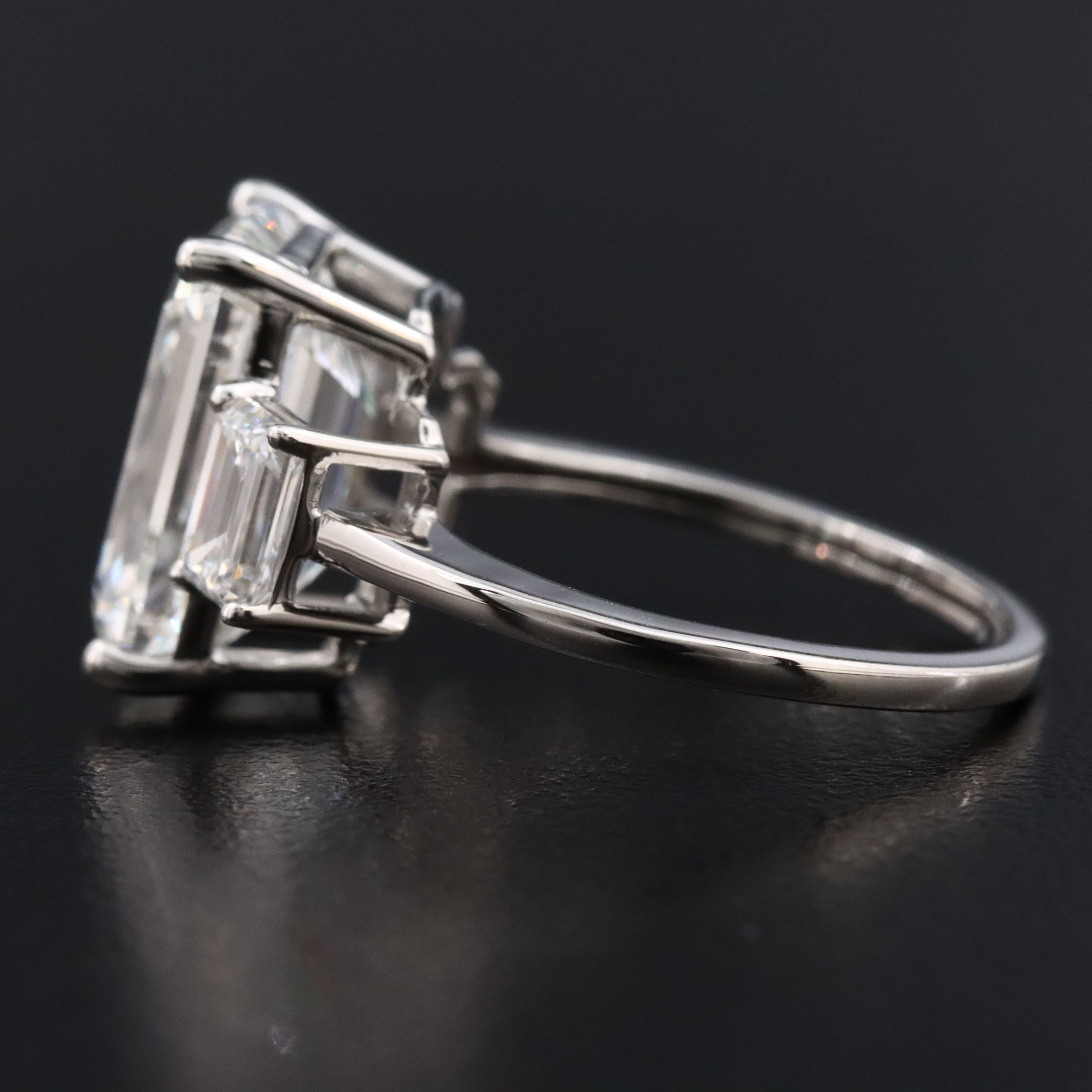 Platinum 7.28 CTW Lab Grown Diamond Ring with IGI Report