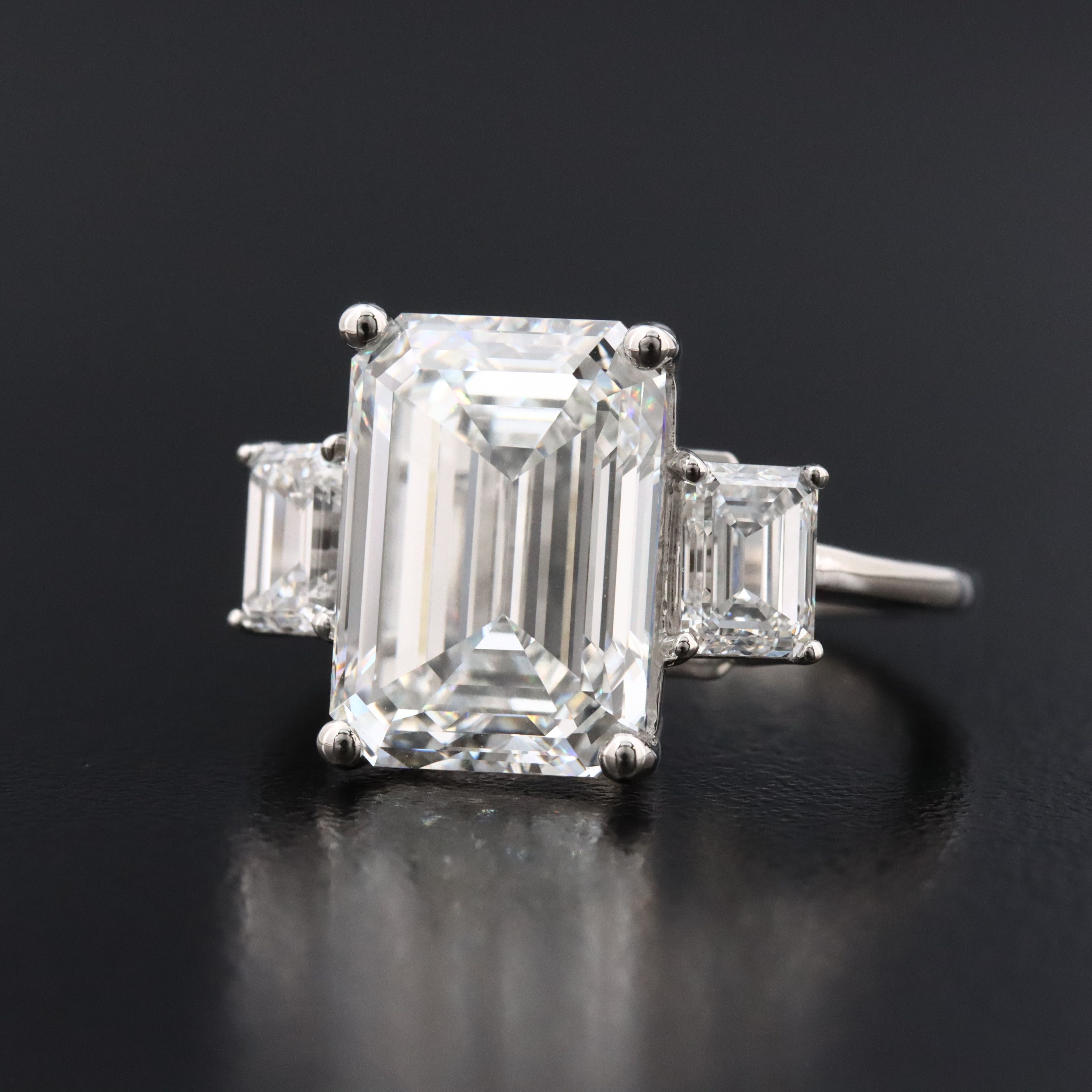 Platinum 7.28 CTW Lab Grown Diamond Ring with IGI Report