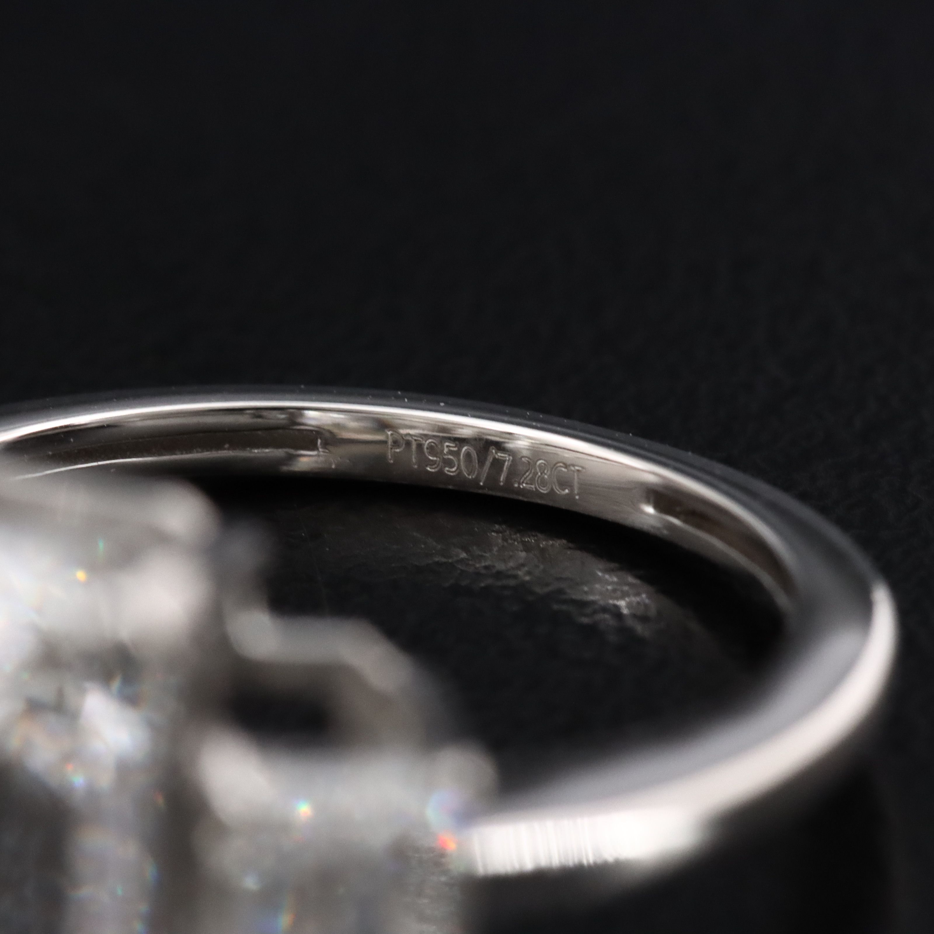 Platinum 7.28 CTW Lab Grown Diamond Ring with IGI Report