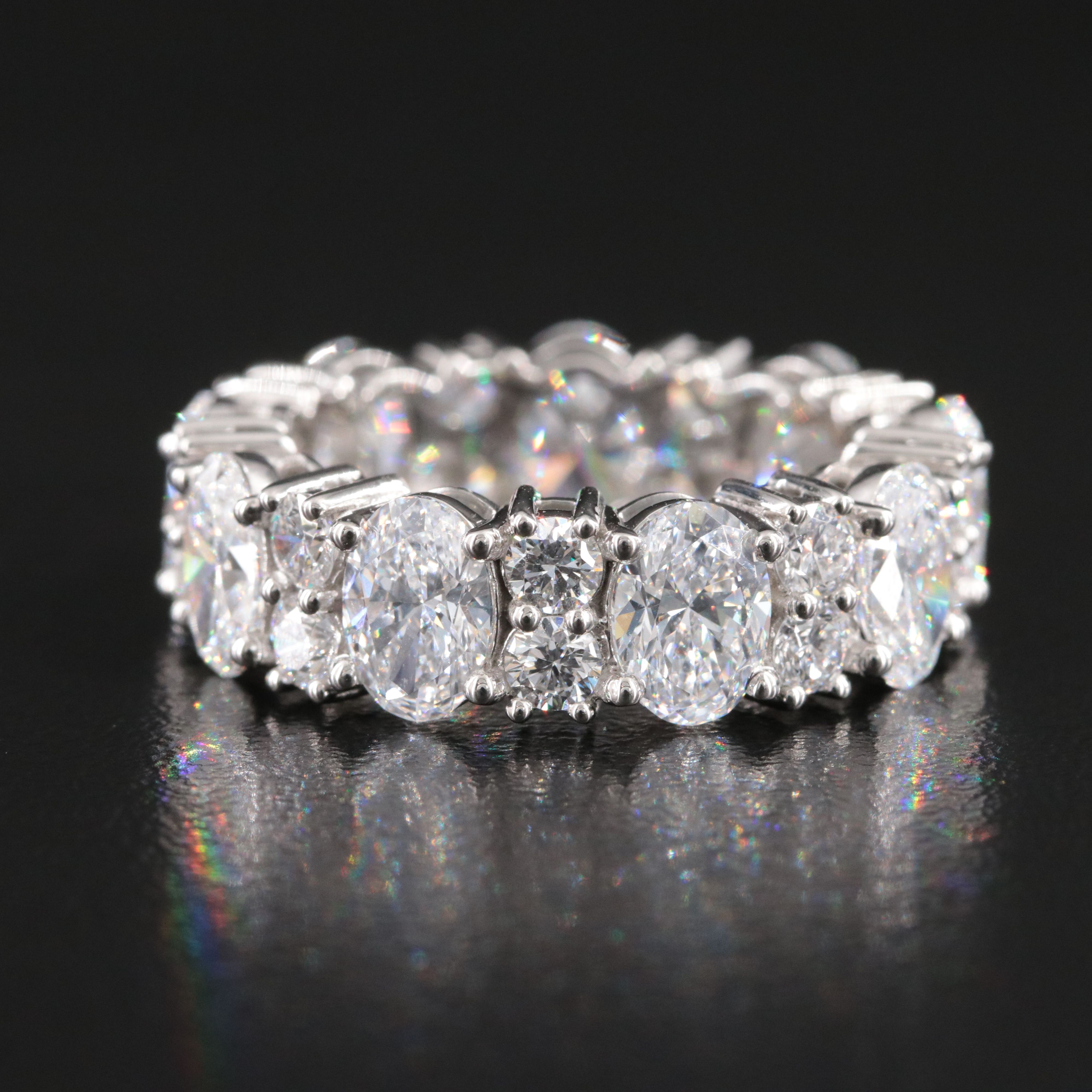 Platinum 8.28 CTW Lab Grown Diamond Eternity Band