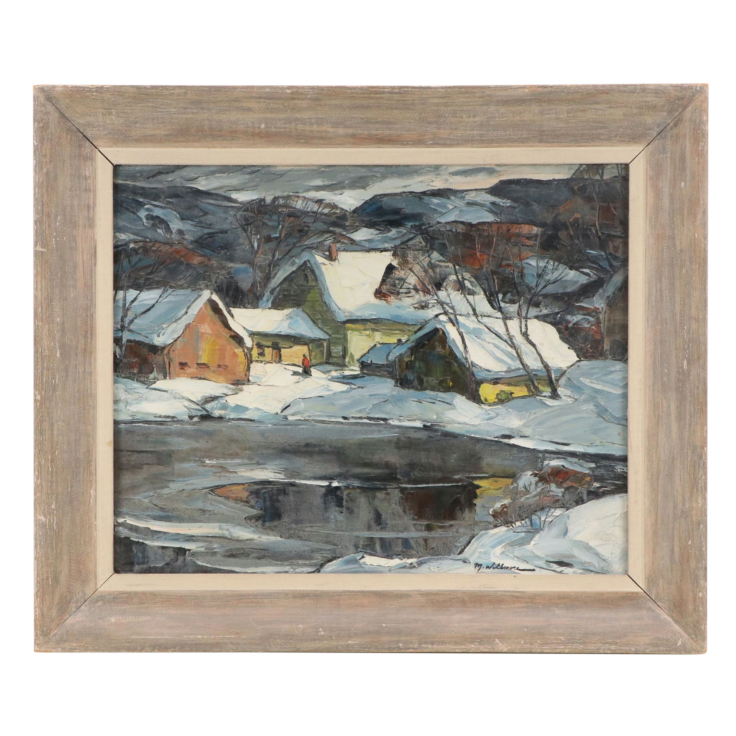 Merton W. Willmore Oil Painting "The First Freeze," Mid to Late 20th Century