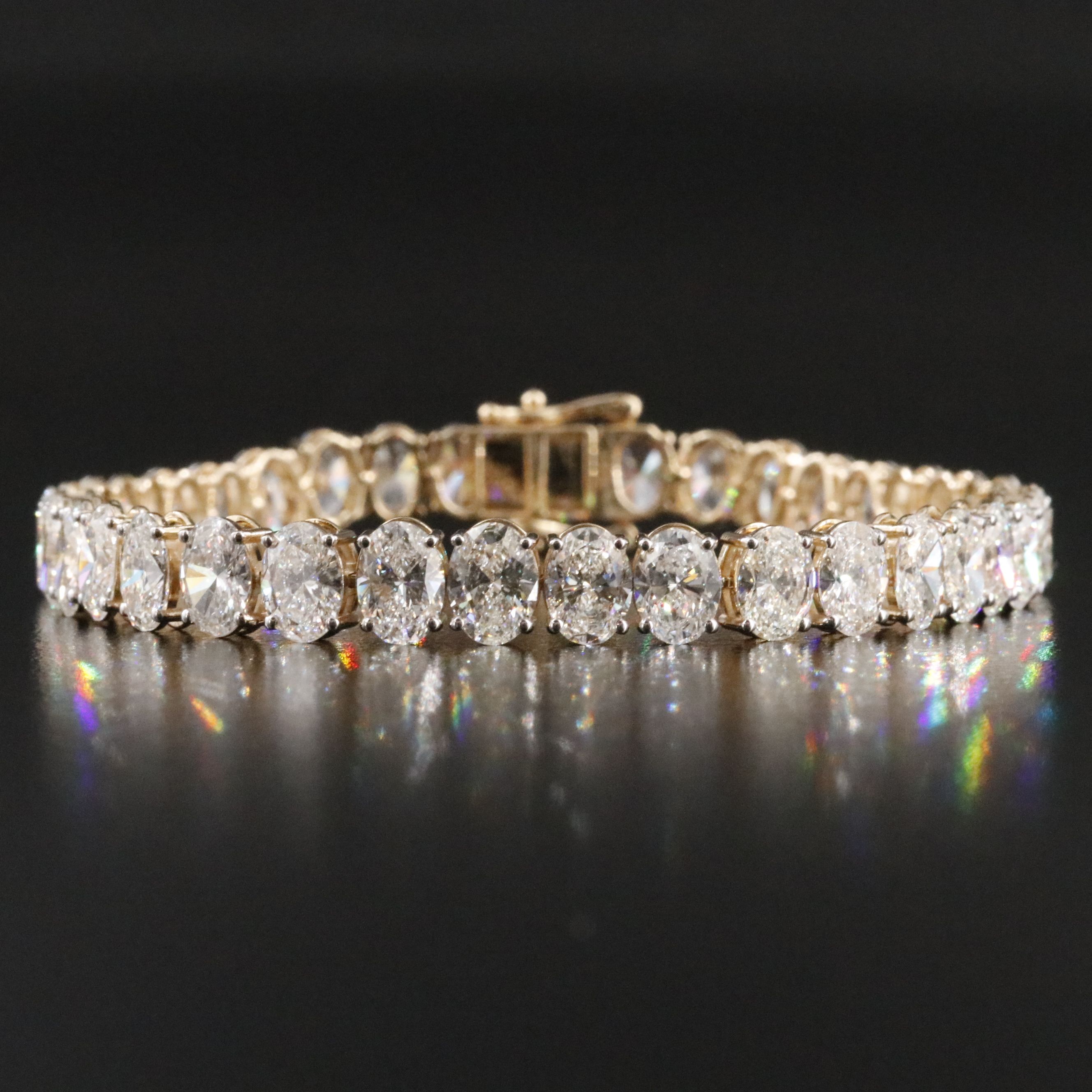 14K 19.40 CTW Lab Grown Diamond Line Bracelet