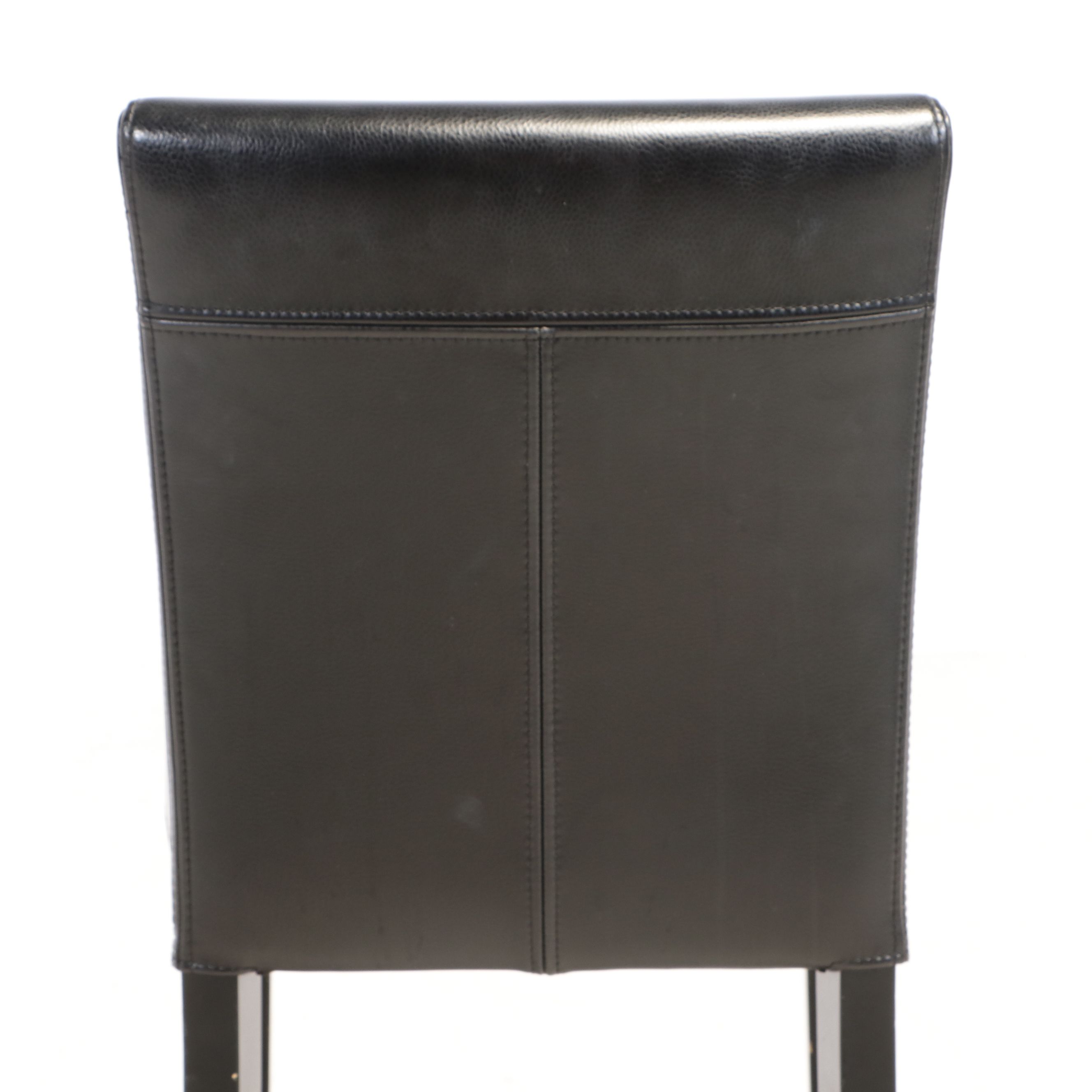 Set of Four Crate and Barrel Black Counter Stools