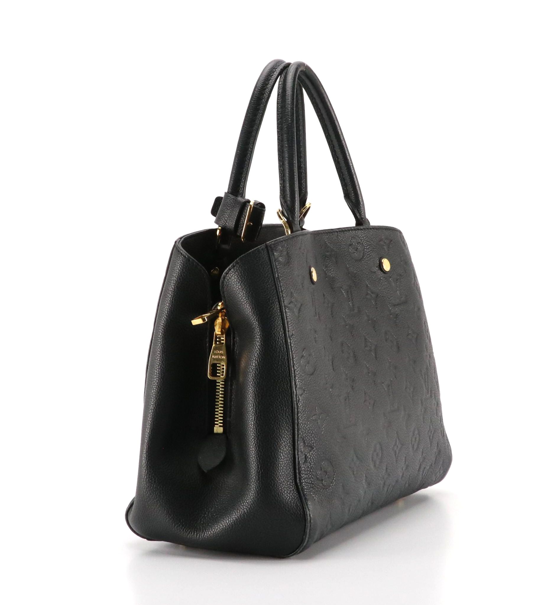 Louis Vuitton Montaigne MM Two-Way Bag in Monogram Empreinte and Grained Leather