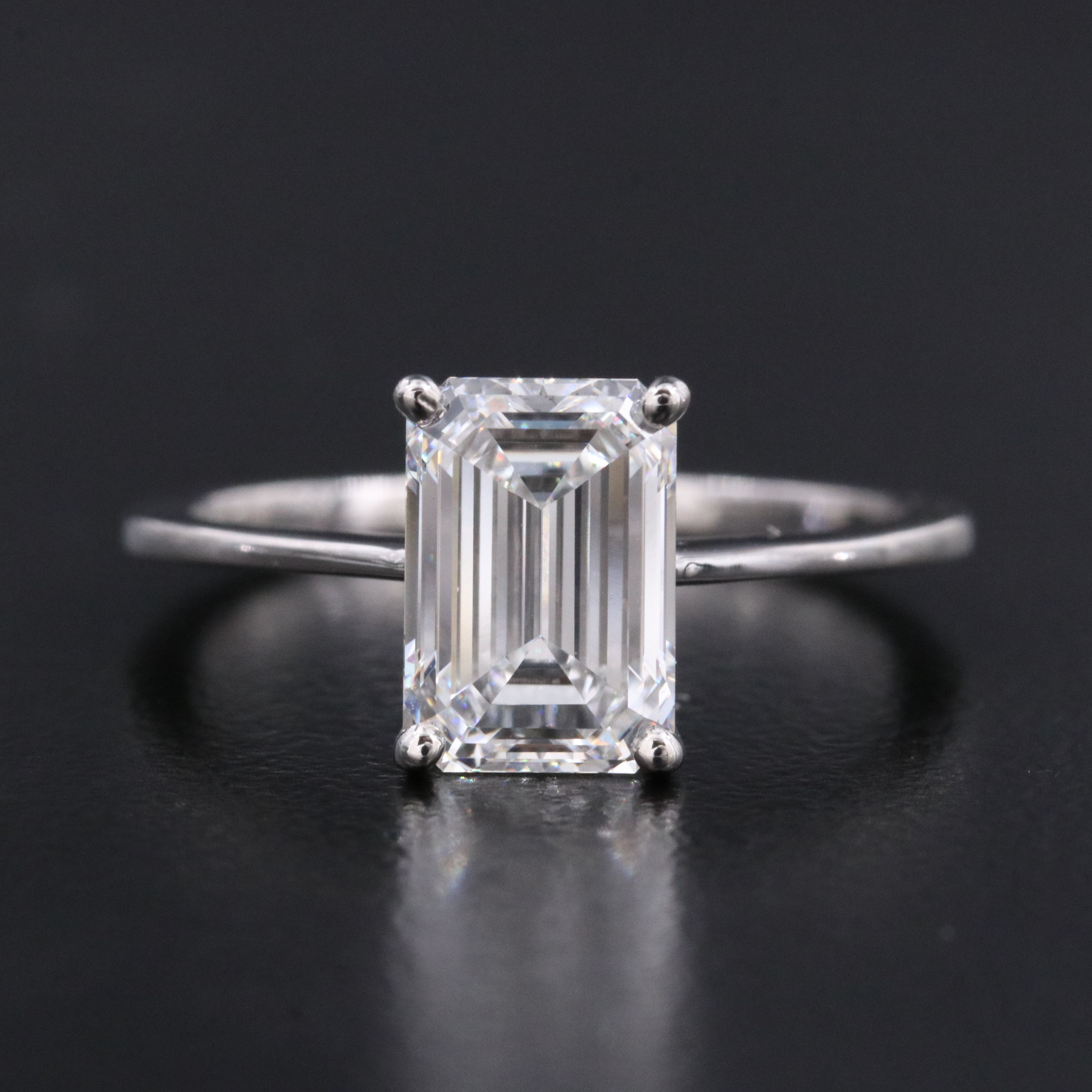 Platinum 2.00 CT Lab Grown Diamond Ring with IGI Report