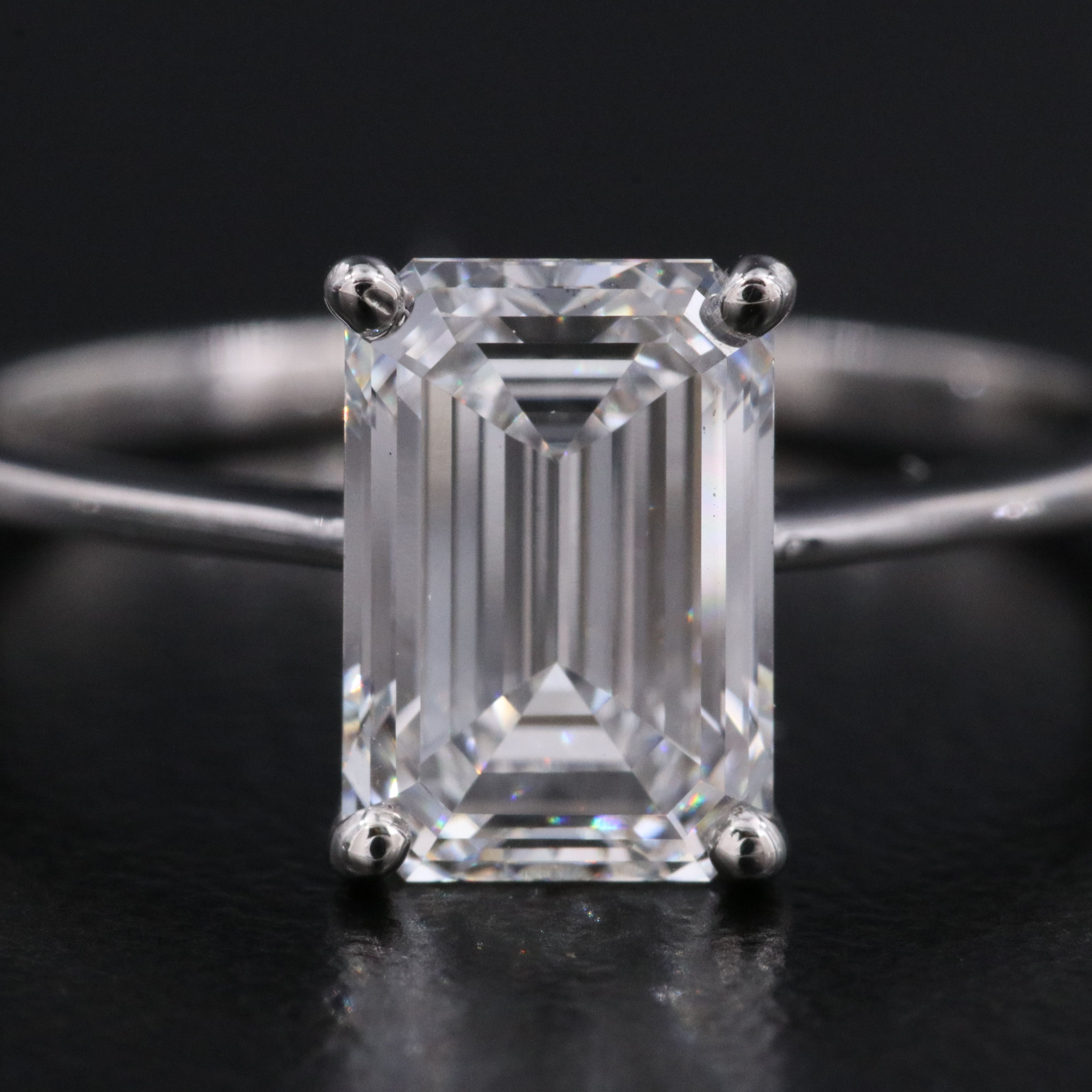 Platinum 2.00 CT Lab Grown Diamond Ring with IGI Report