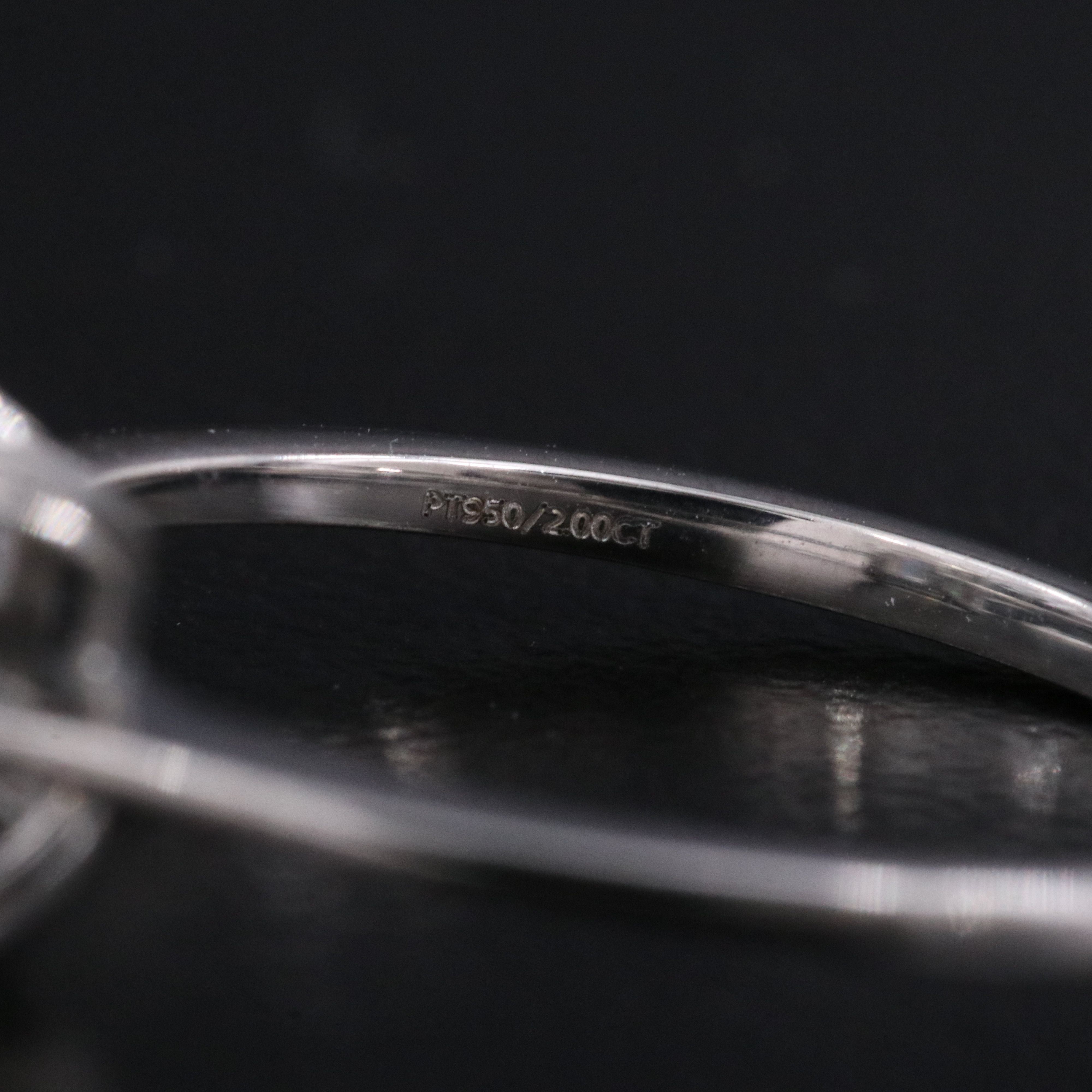 Platinum 2.00 CT Lab Grown Diamond Ring with IGI Report