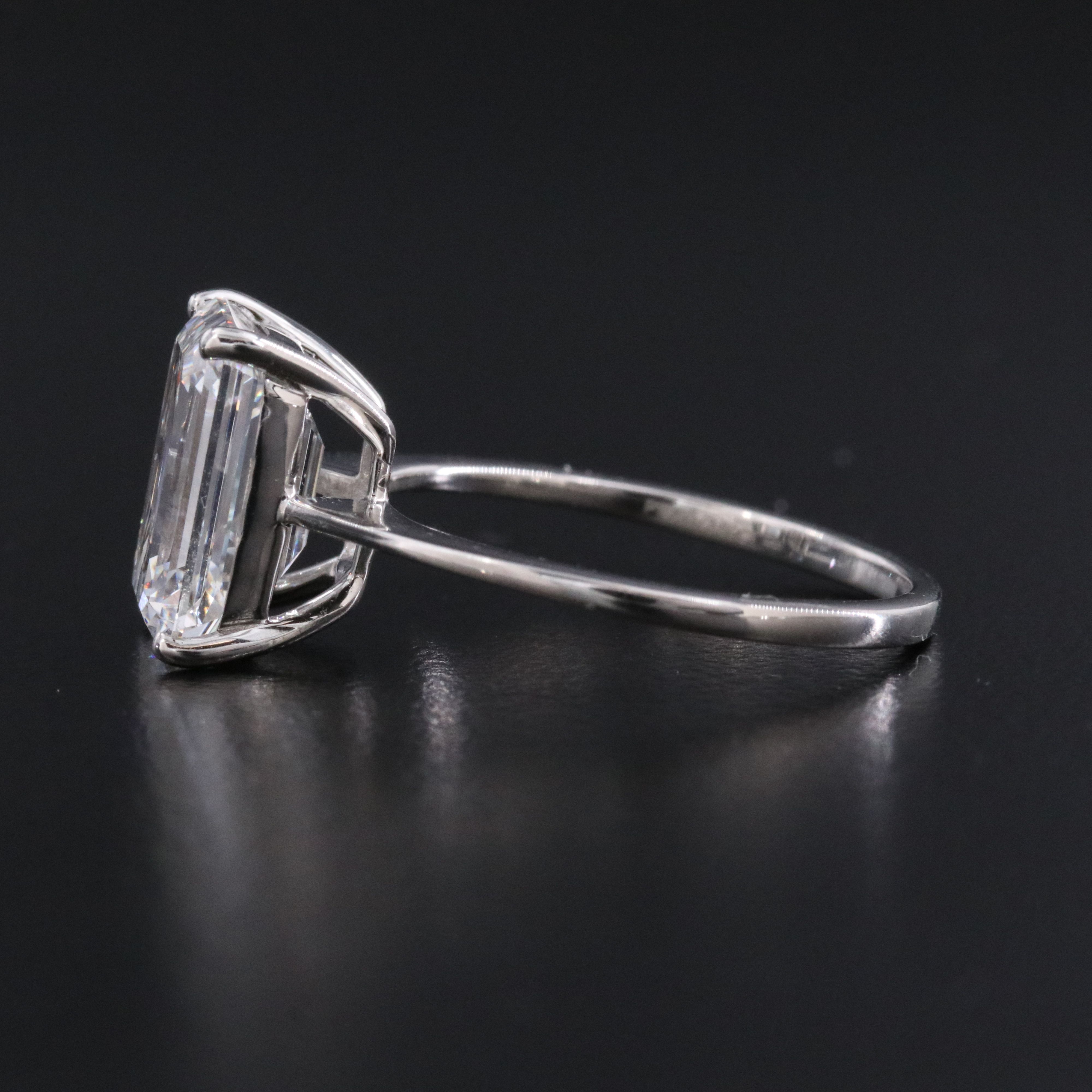Platinum 3.59 CT Lab Grown Diamond Ring with IGI Report
