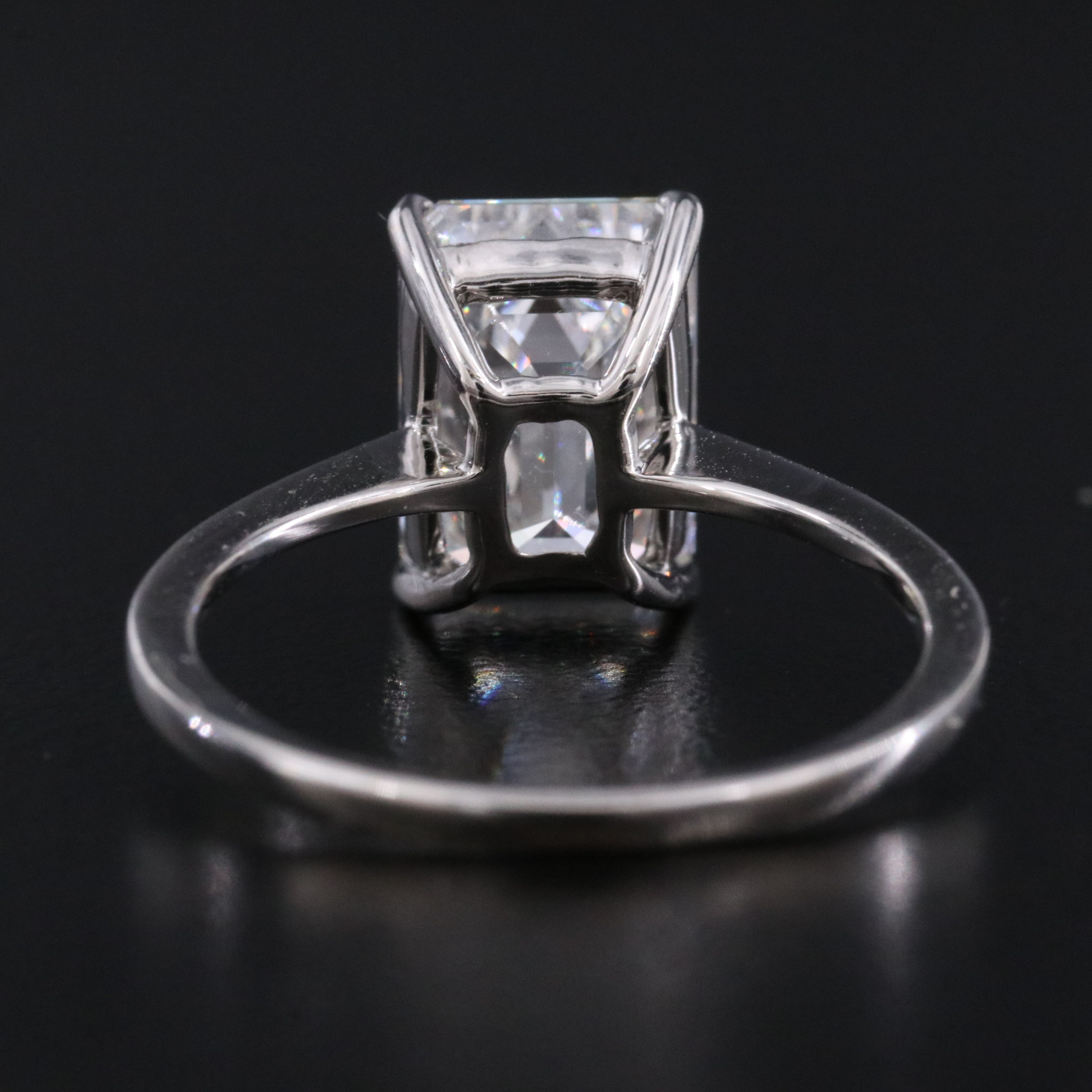 Platinum 3.59 CT Lab Grown Diamond Ring with IGI Report