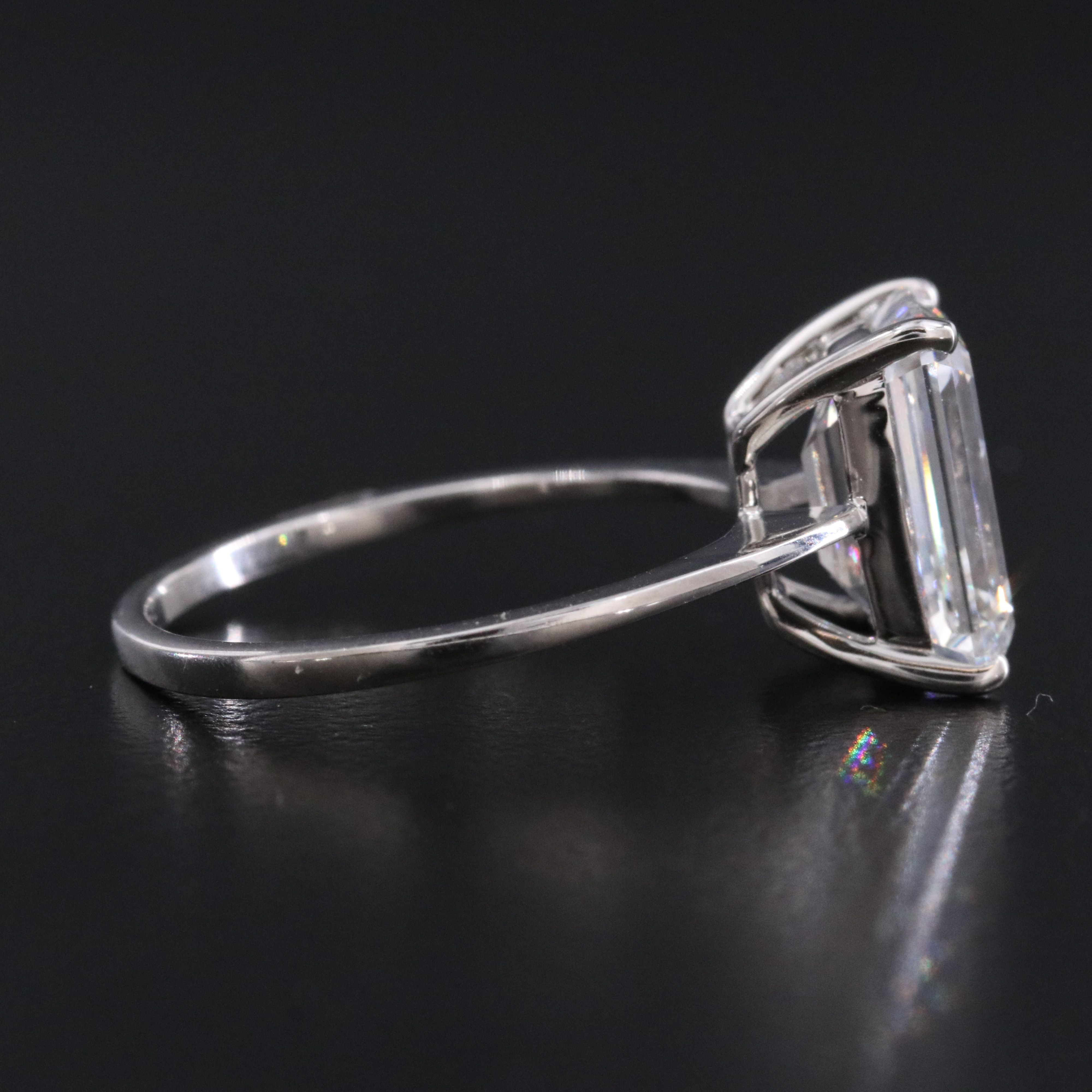 Platinum 3.59 CT Lab Grown Diamond Ring with IGI Report