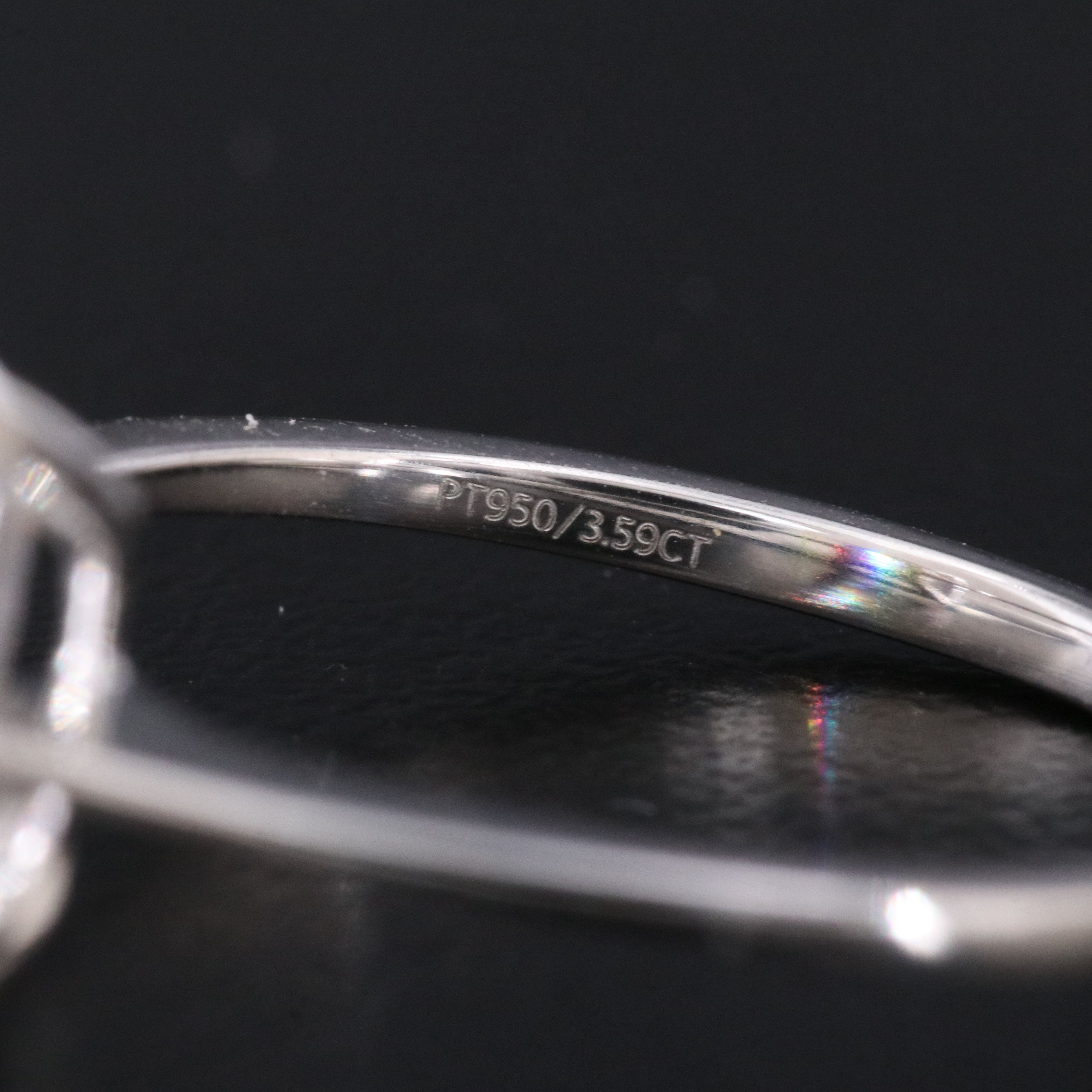 Platinum 3.59 CT Lab Grown Diamond Ring with IGI Report