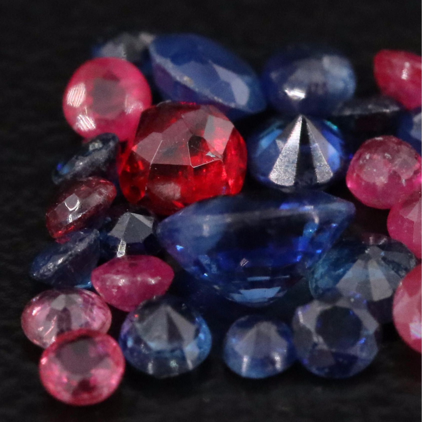 Loose 2.38 CTW Gemstone Lot Including Sapphire, Ruby and Lab Grown Spinel