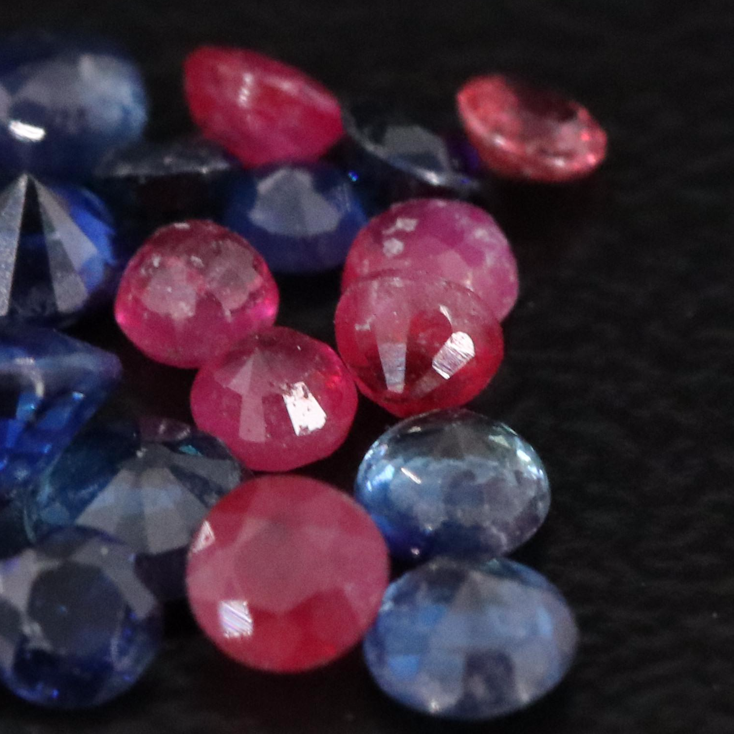 Loose 2.38 CTW Gemstone Lot Including Sapphire, Ruby and Lab Grown Spinel