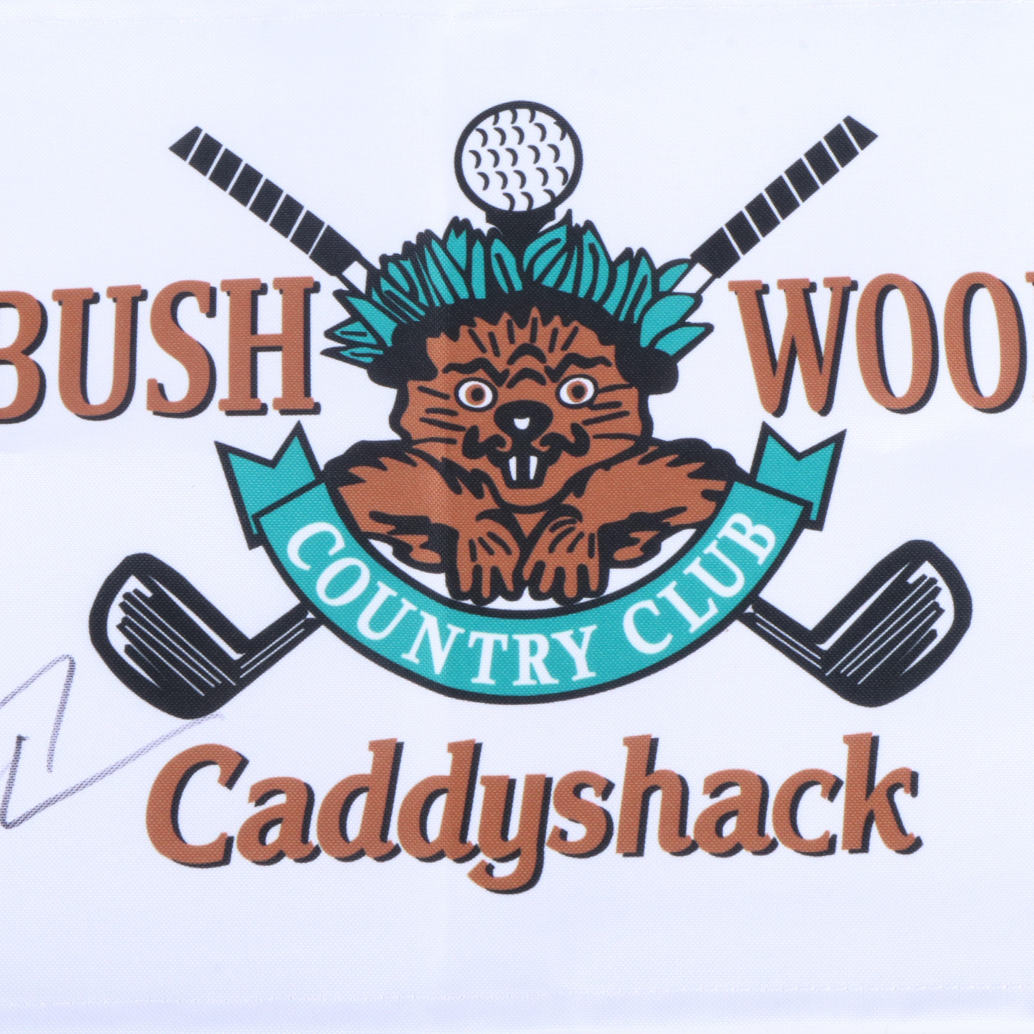 Chevy Chase Signed Bush Wood Country Club "Caddyshack" Golf Flag, Beckett