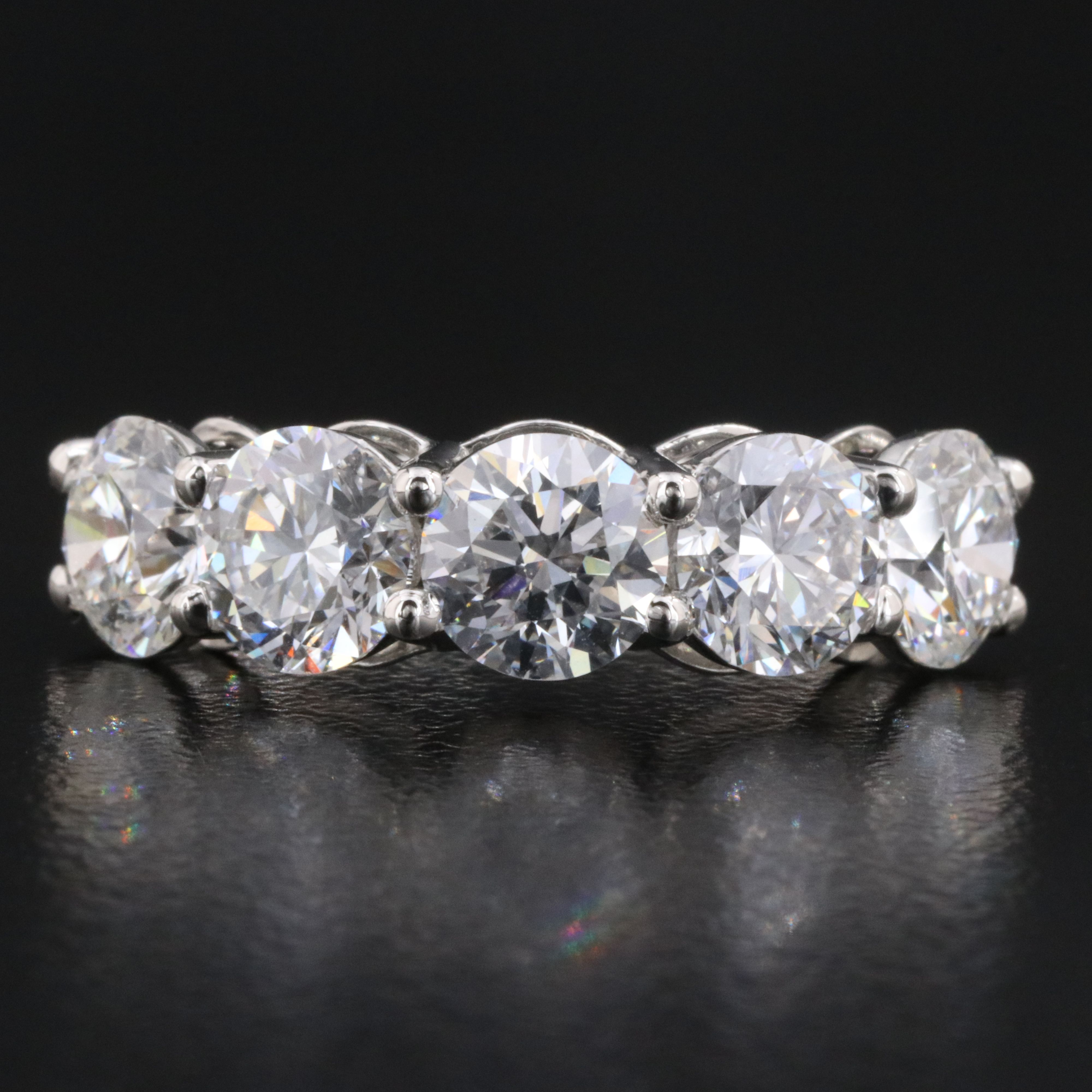 Platinum 3.88 CTW Lab Grown Diamond Ring