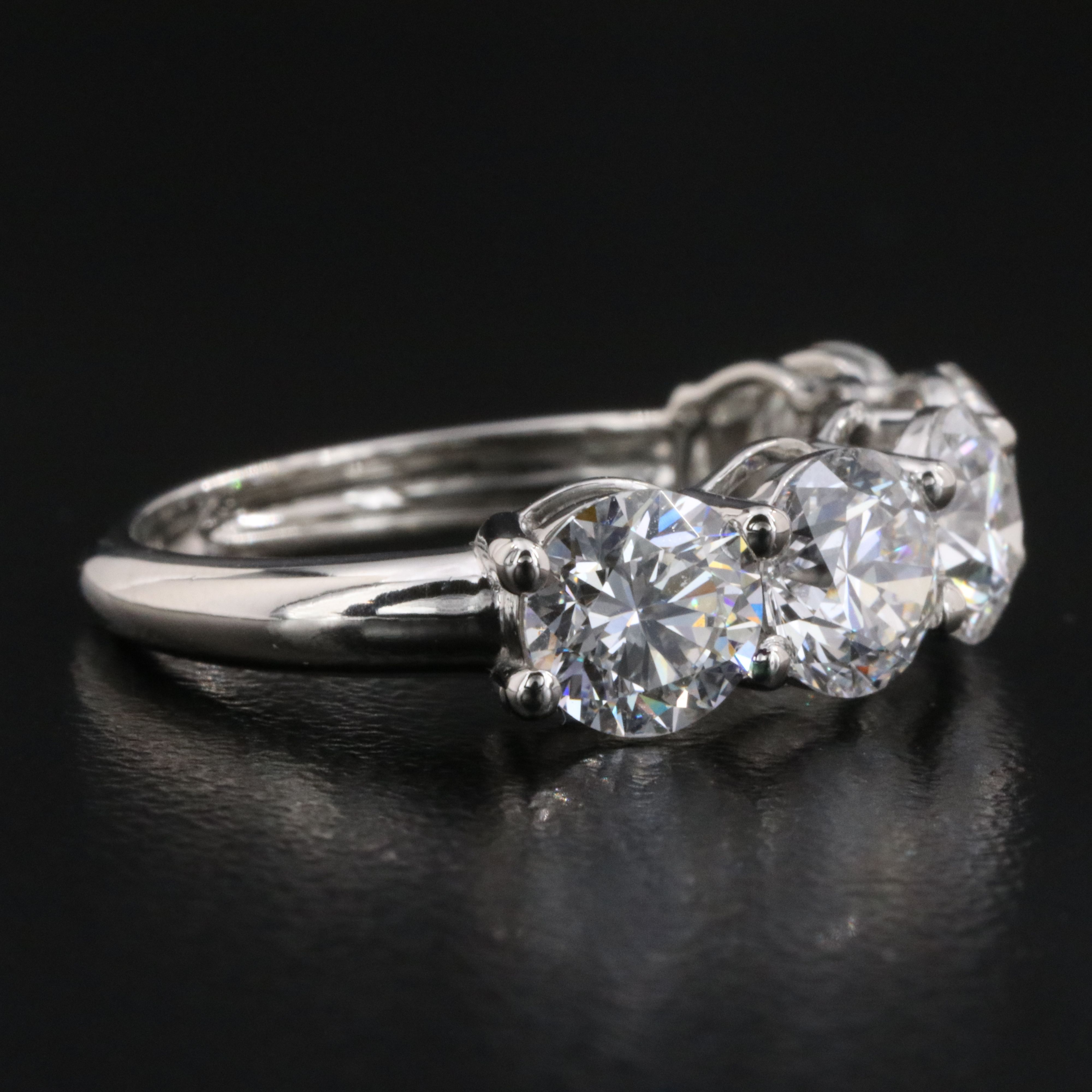 Platinum 3.88 CTW Lab Grown Diamond Ring
