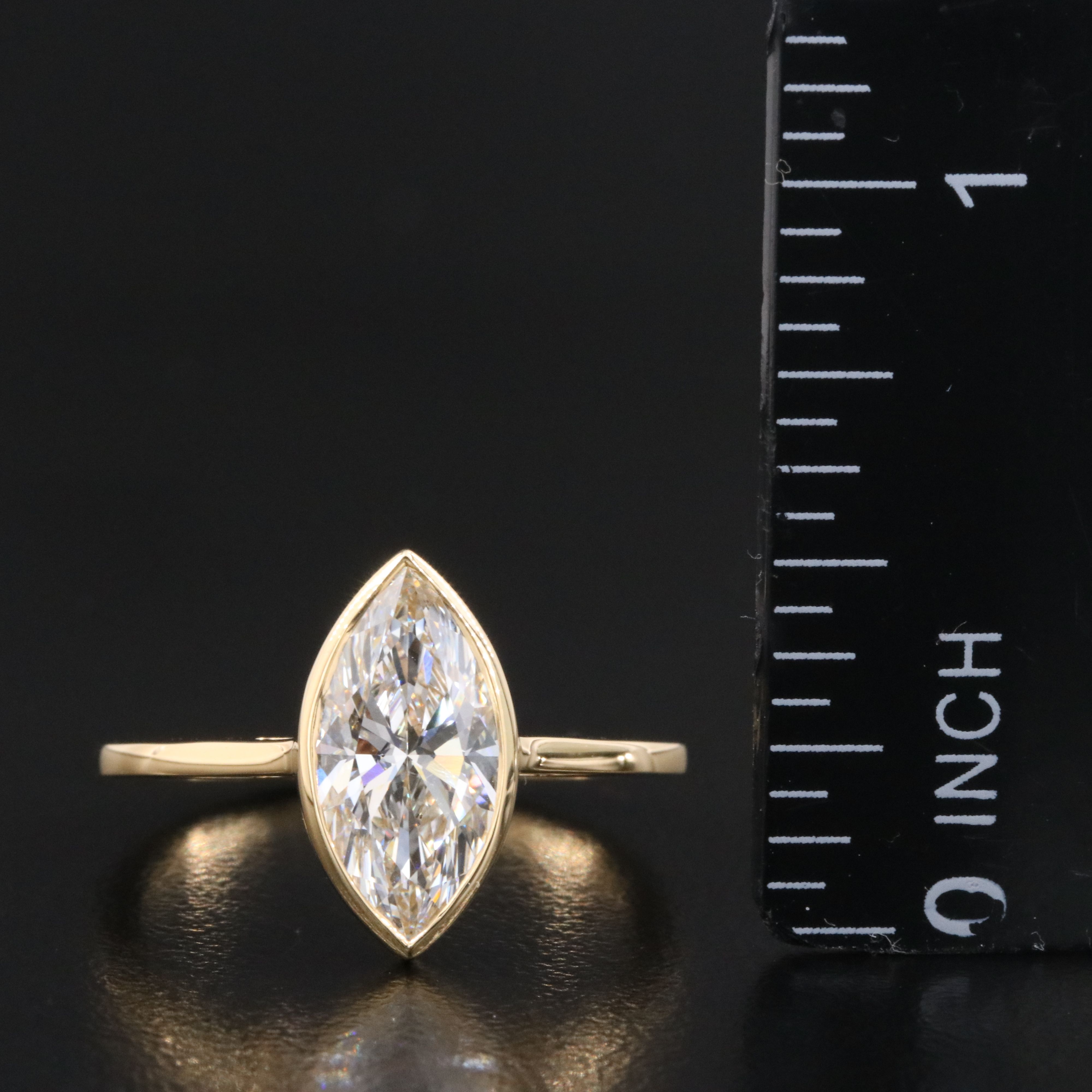 18K 1.80 CT Lab Grown Diamond Solitaire Ring with IGI Report