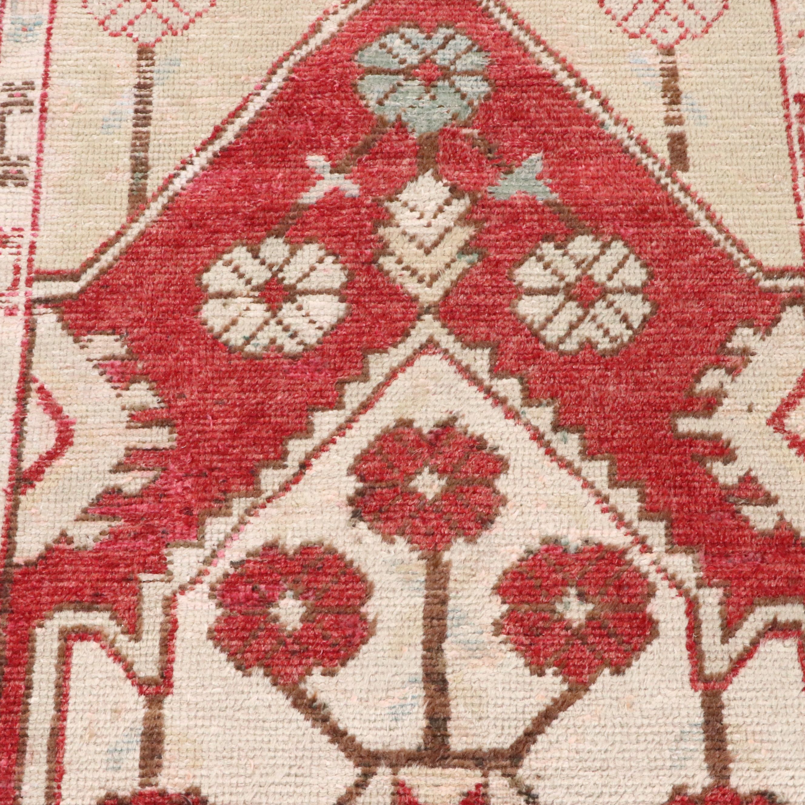 2' x 4'8 Hand-Knotted Turkish Oushak Accent Rug