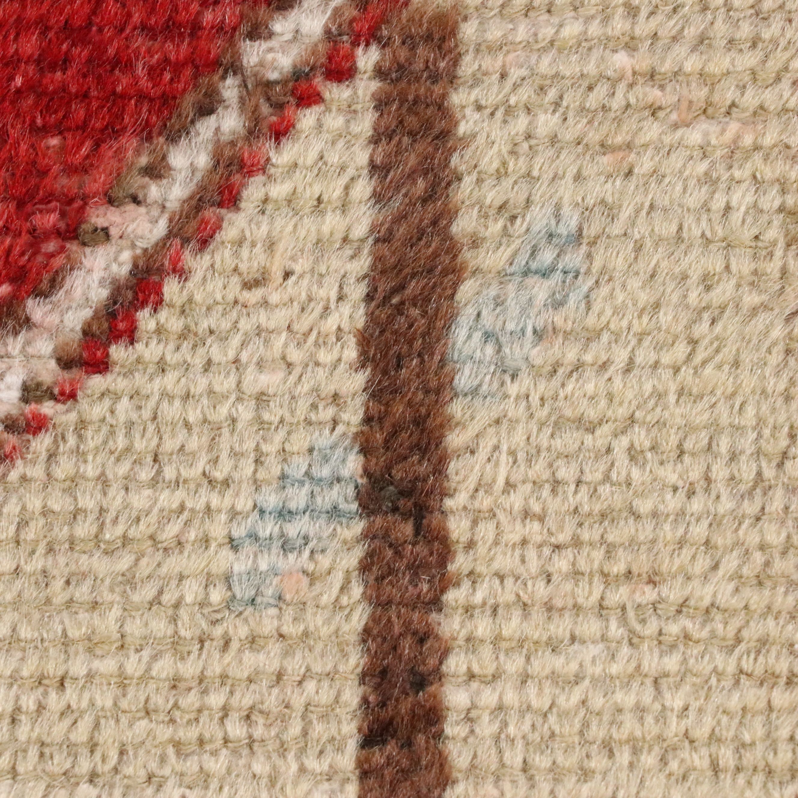 2' x 4'8 Hand-Knotted Turkish Oushak Accent Rug