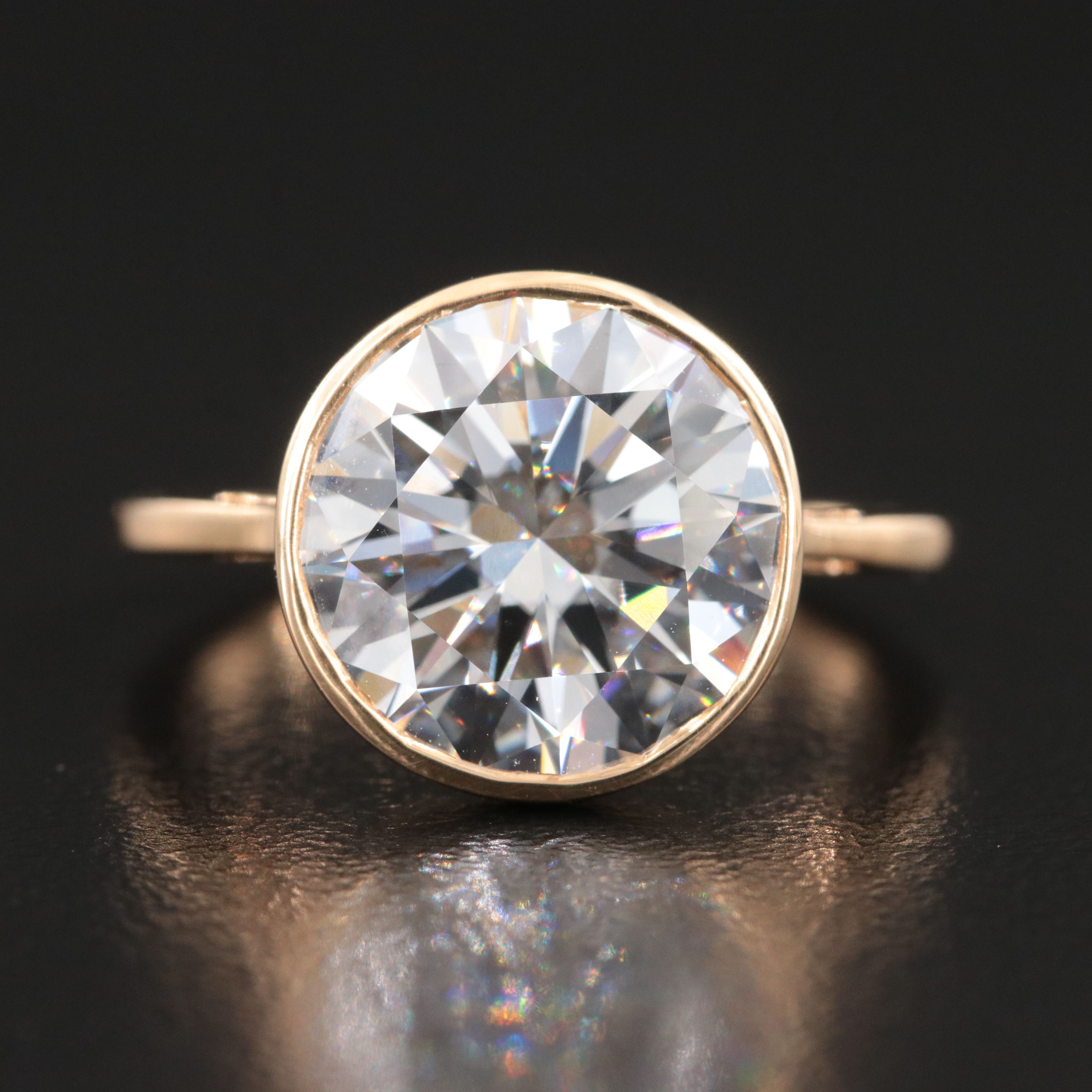 18K 5.01 CT Lab Grown Diamond Solitaire Ring with IGI Report