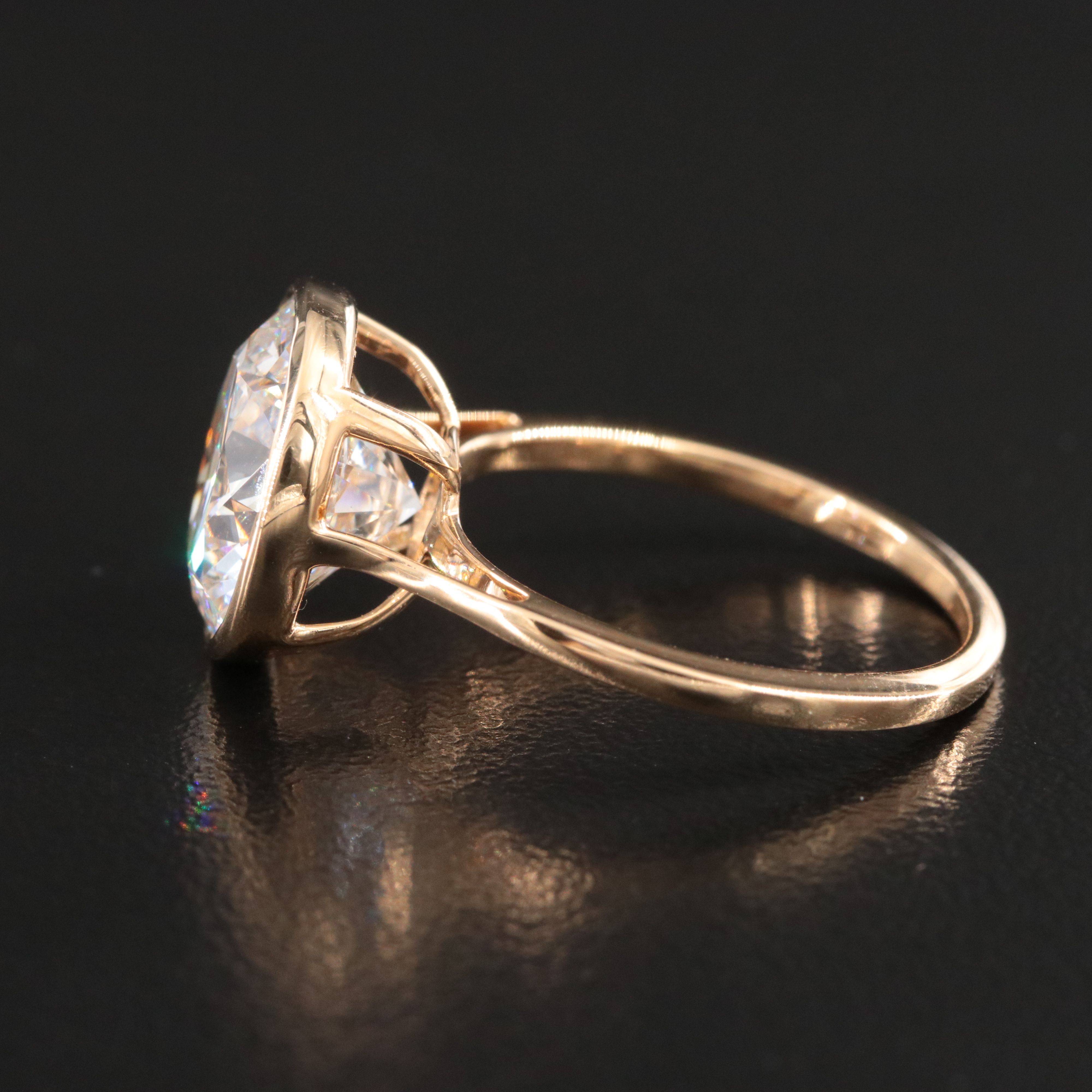 18K 5.01 CT Lab Grown Diamond Solitaire Ring with IGI Report