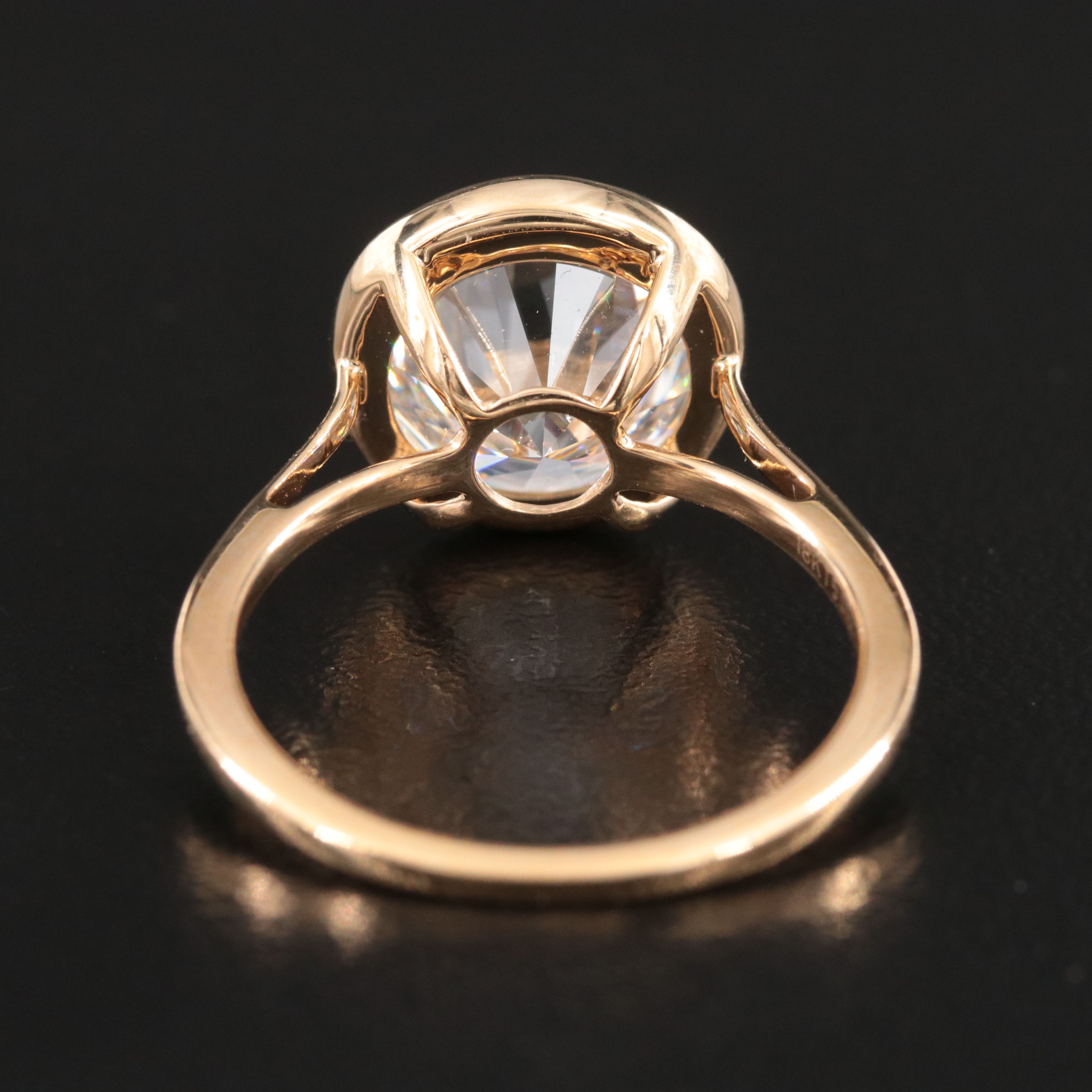 18K 5.01 CT Lab Grown Diamond Solitaire Ring with IGI Report