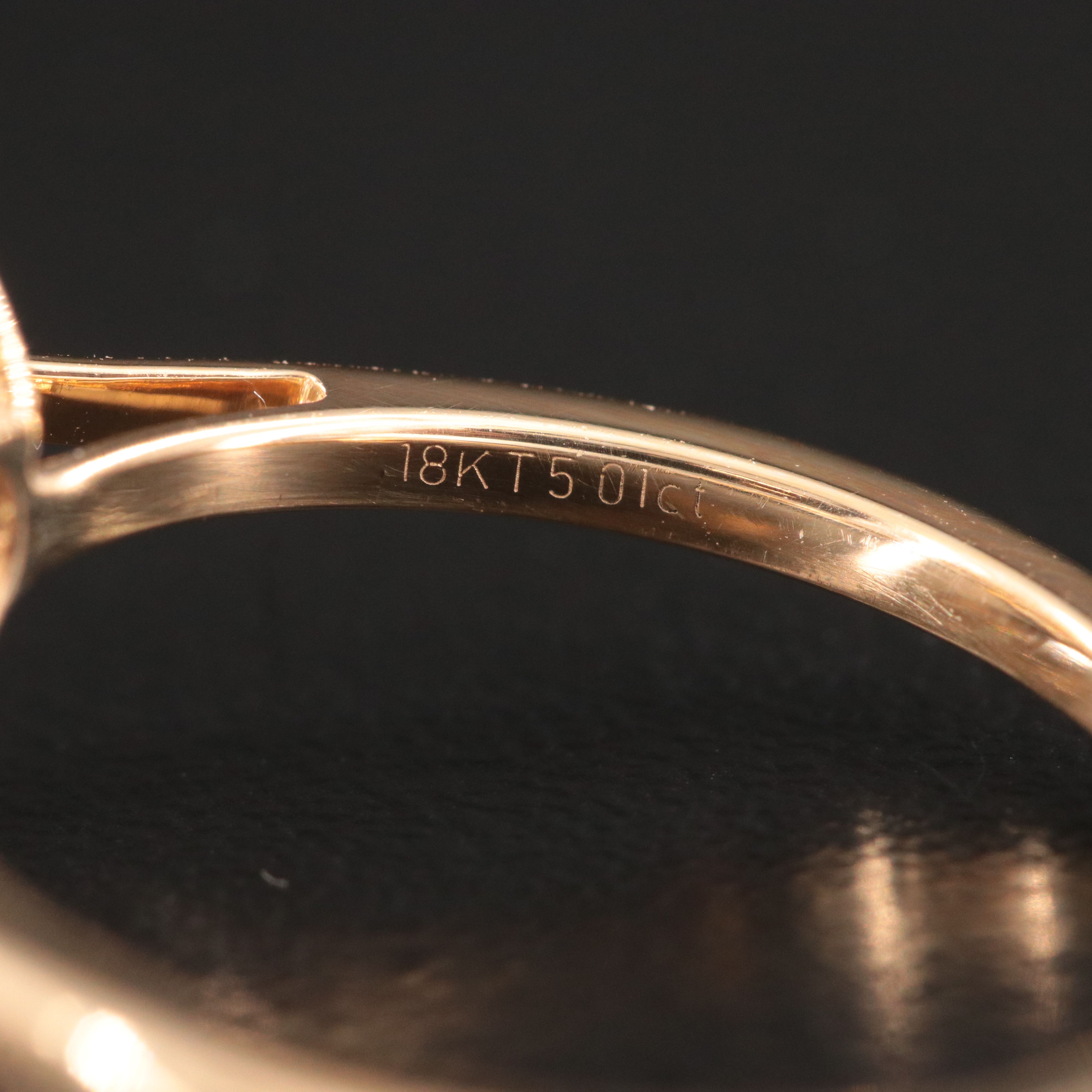 18K 5.01 CT Lab Grown Diamond Solitaire Ring with IGI Report