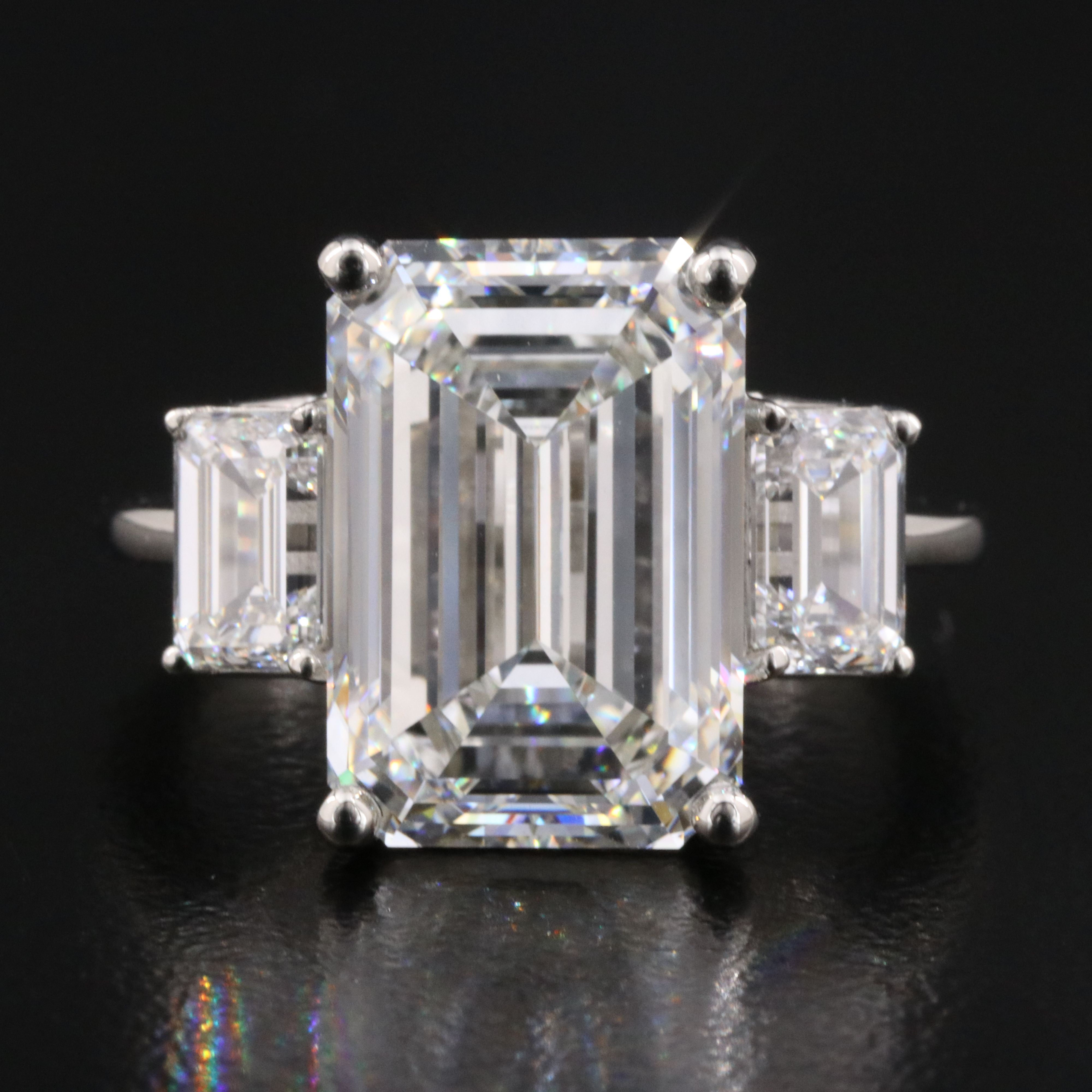 Platinum 8.20 CTW Lab Grown Diamond Ring with IGI Report