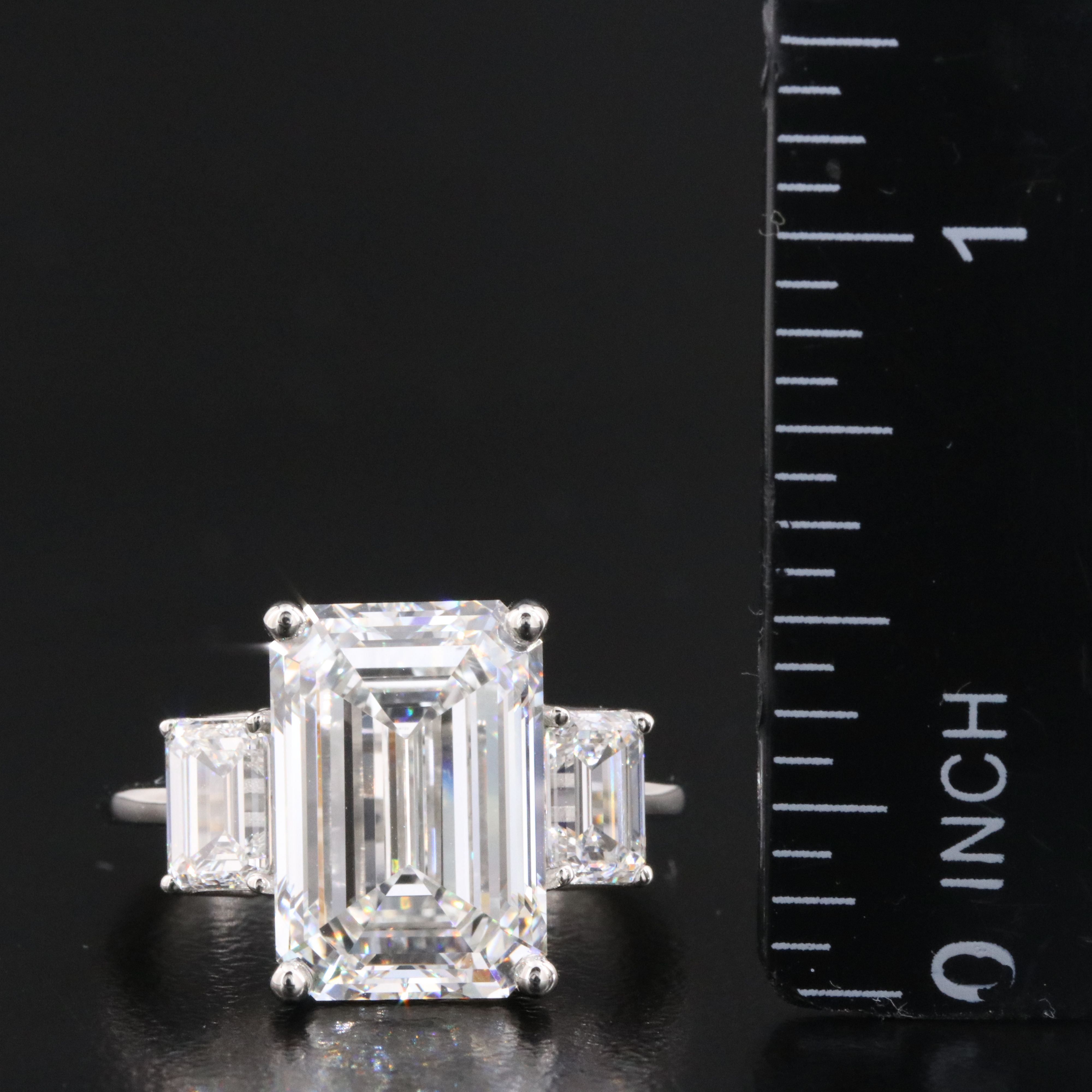 Platinum 8.20 CTW Lab Grown Diamond Ring with IGI Report