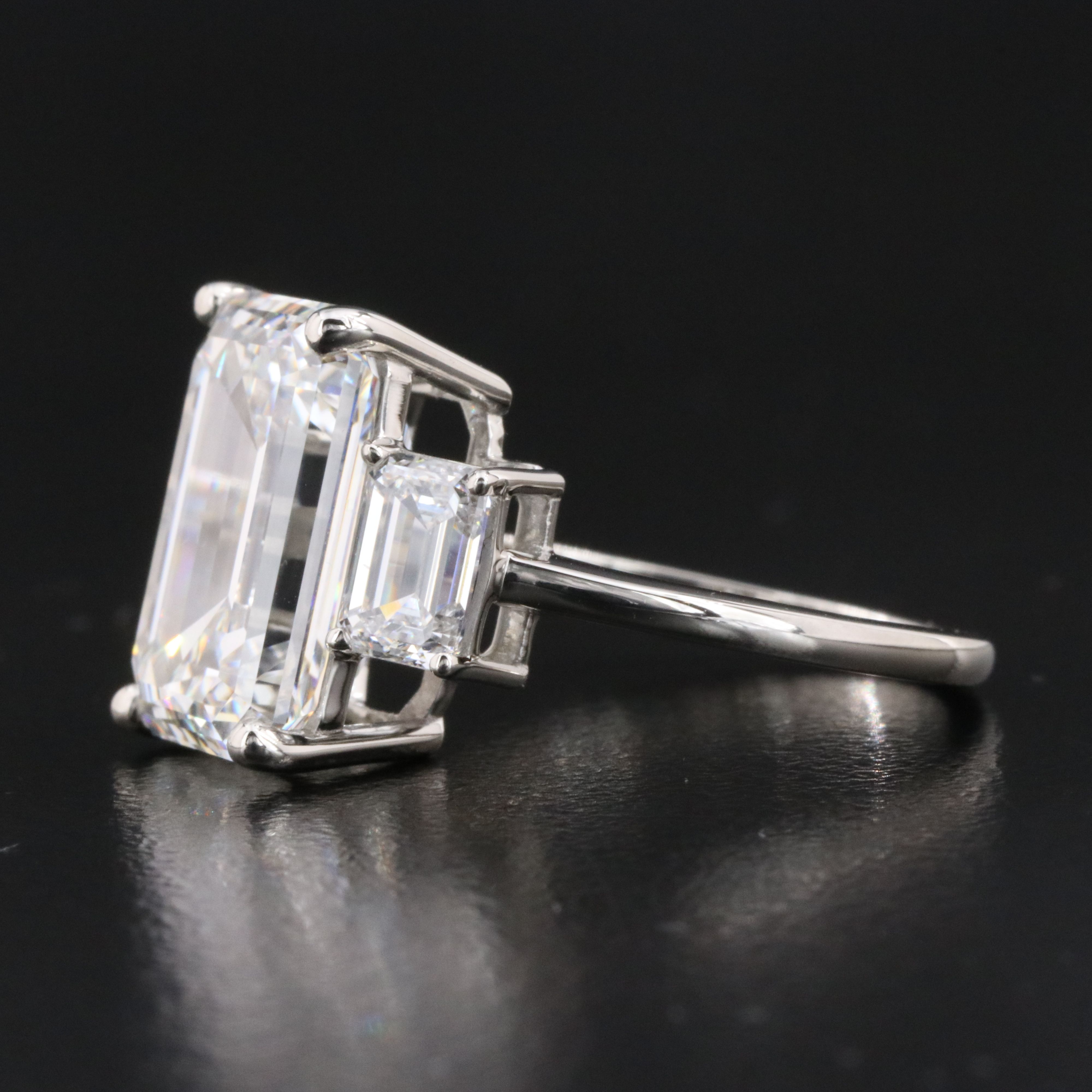 Platinum 8.20 CTW Lab Grown Diamond Ring with IGI Report