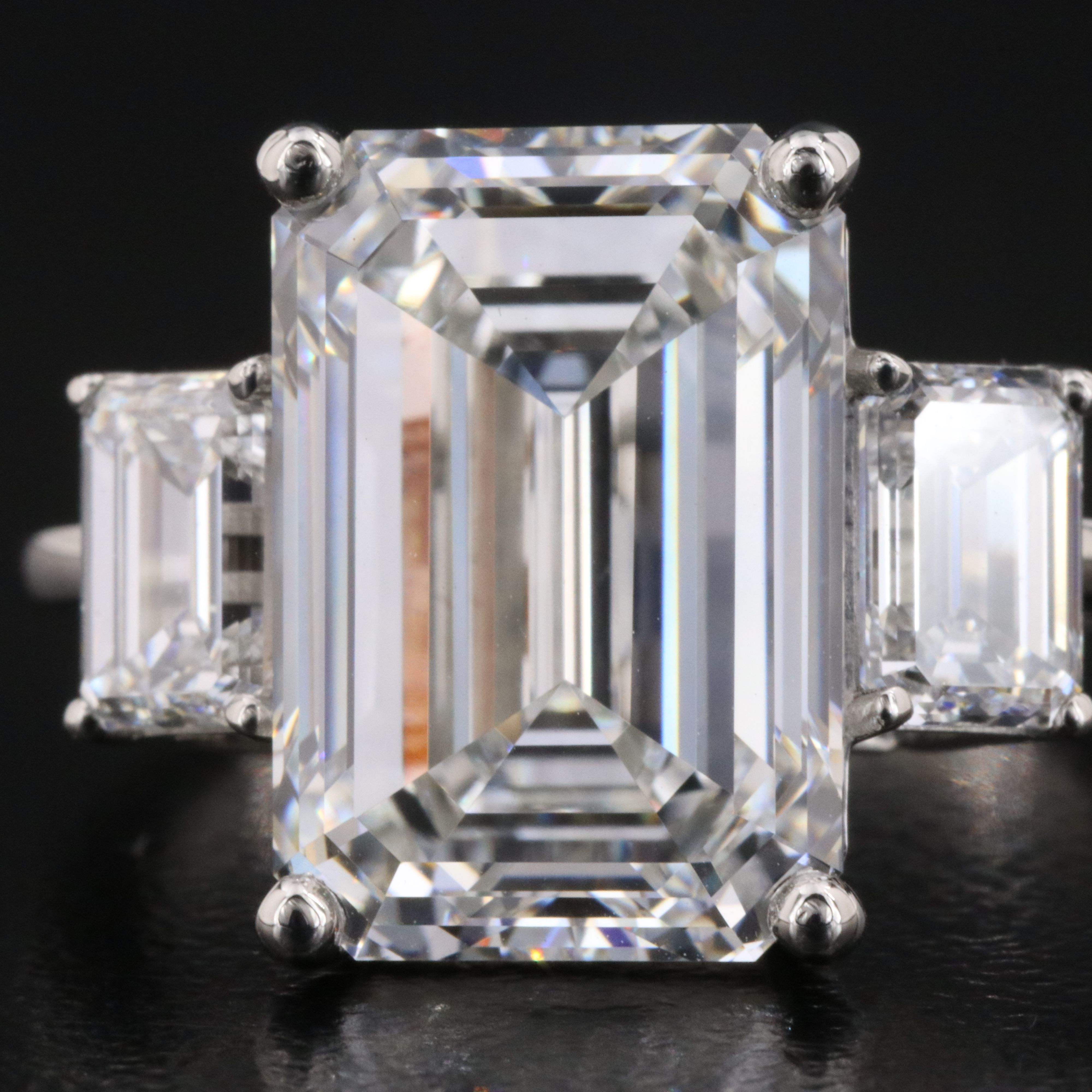 Platinum 8.20 CTW Lab Grown Diamond Ring with IGI Report