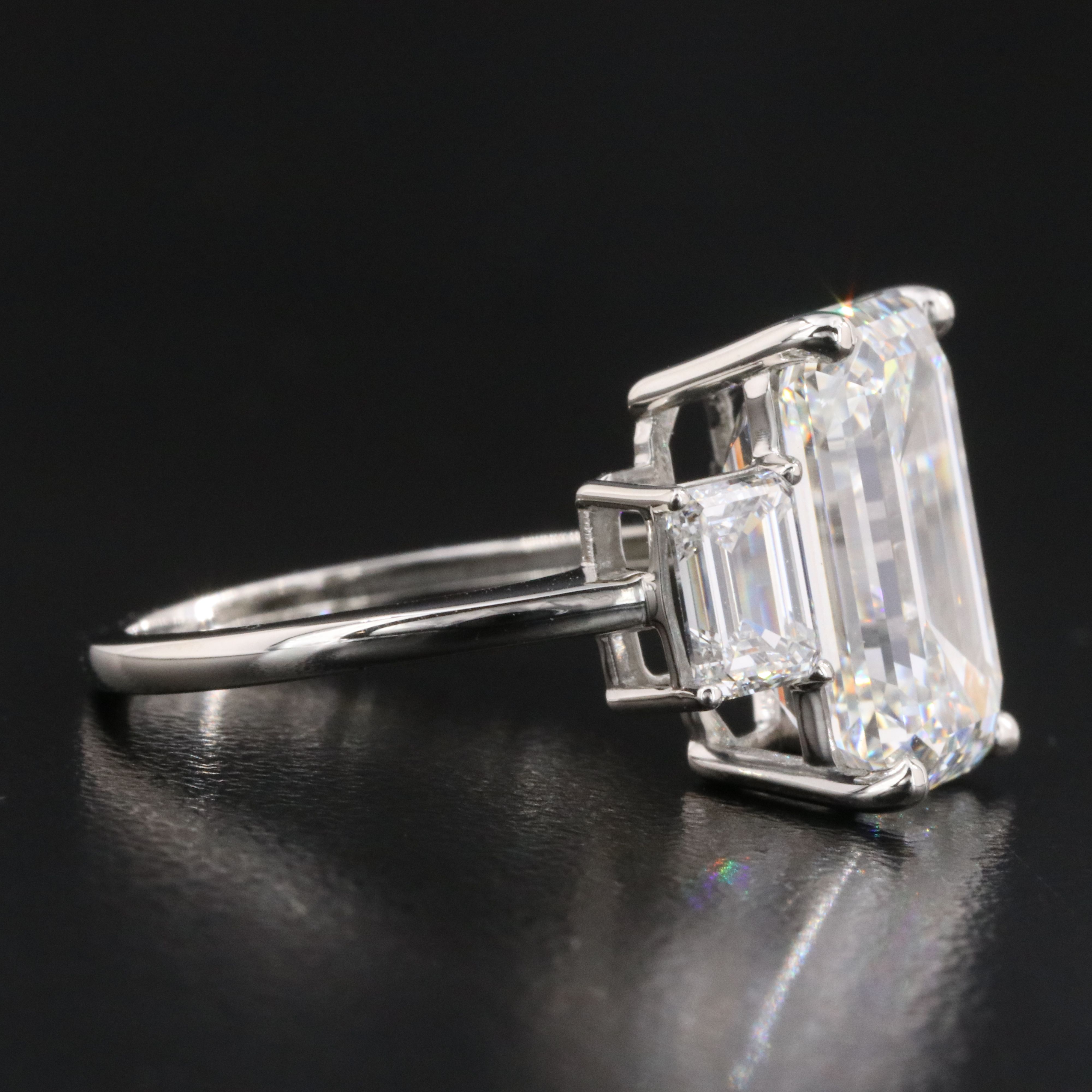 Platinum 8.20 CTW Lab Grown Diamond Ring with IGI Report