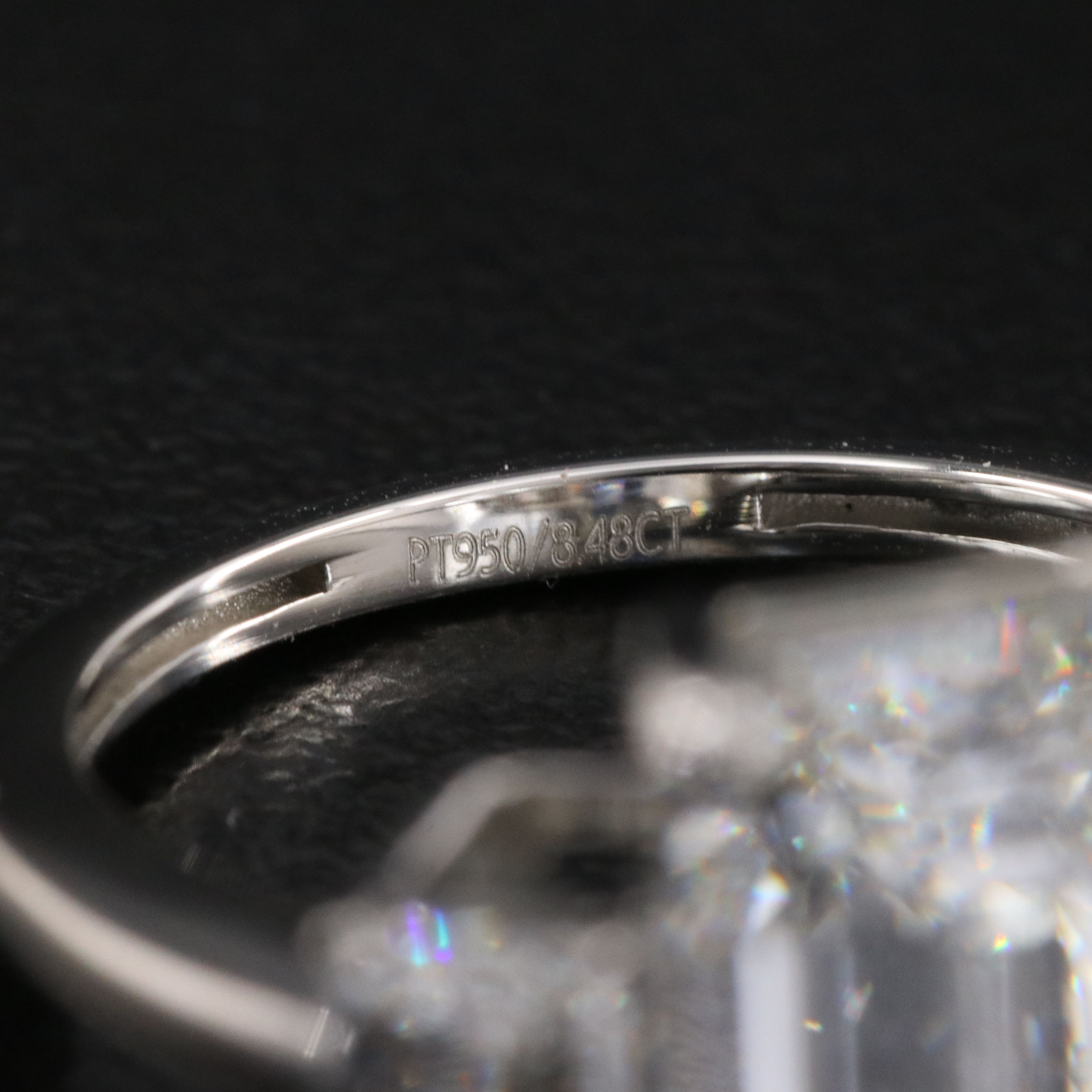 Platinum 8.20 CTW Lab Grown Diamond Ring with IGI Report