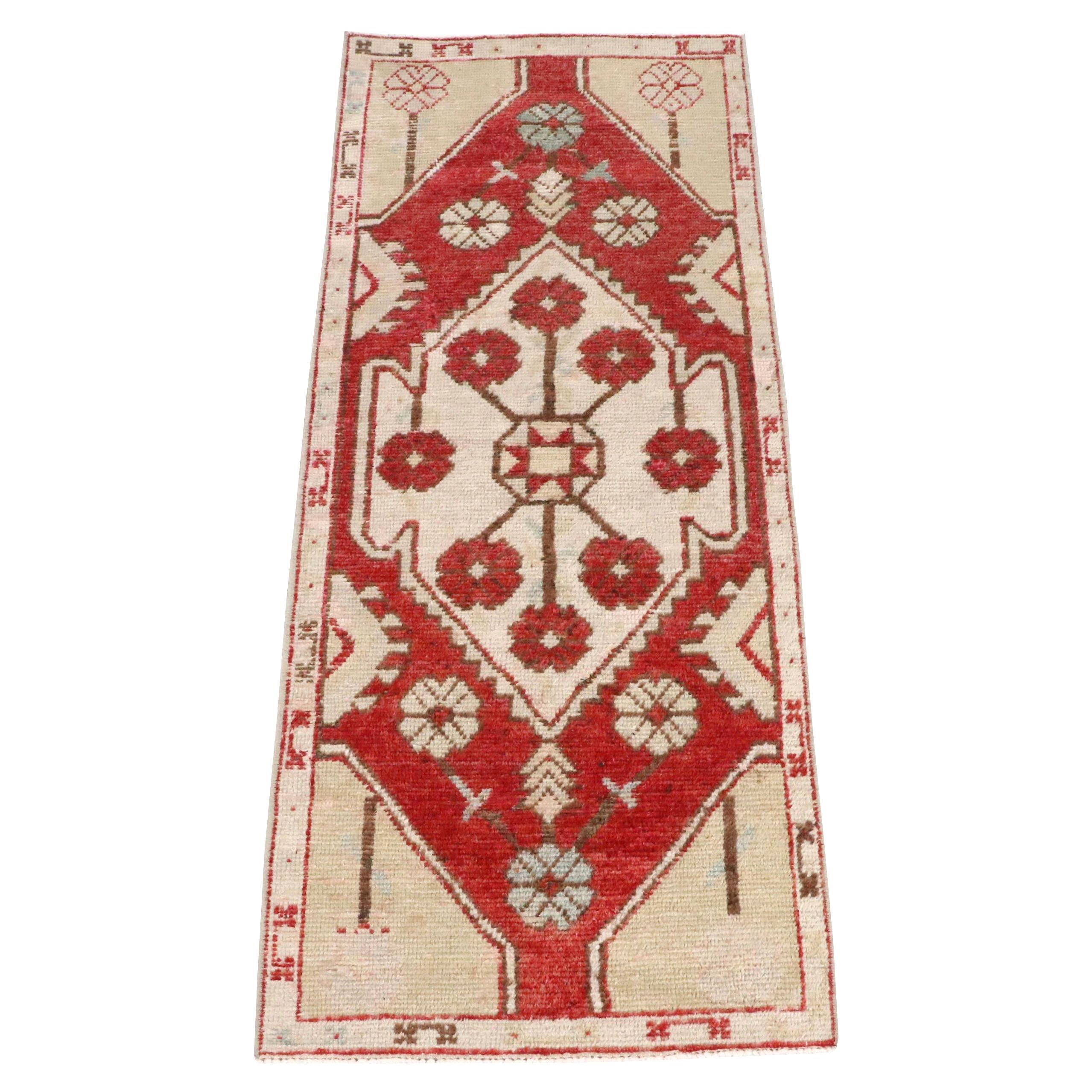 2' x 4'8 Hand-Knotted Turkish Oushak Accent Rug