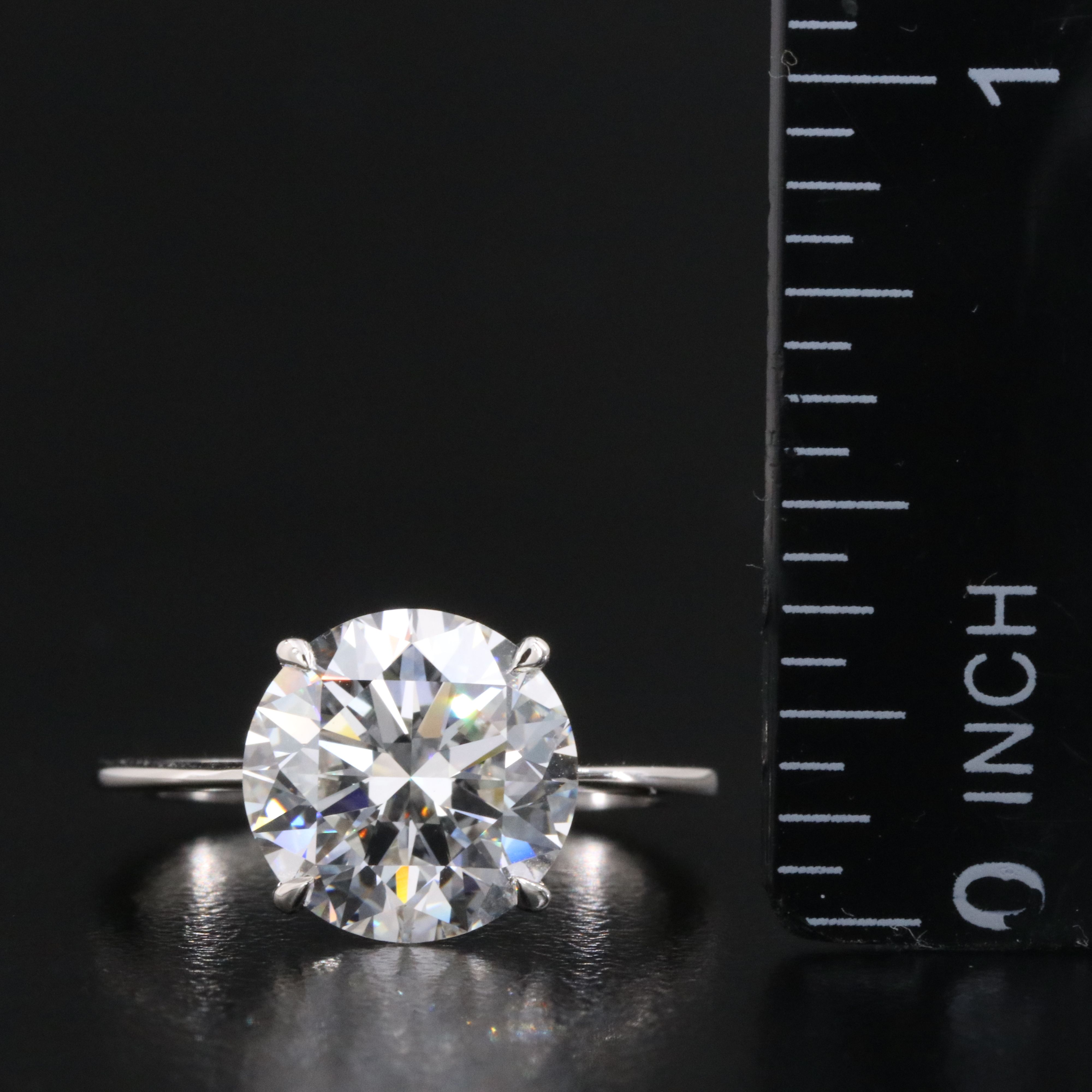 Platinum 4.00 CT Lab Grown Diamond Solitaire Ring with IGI Report