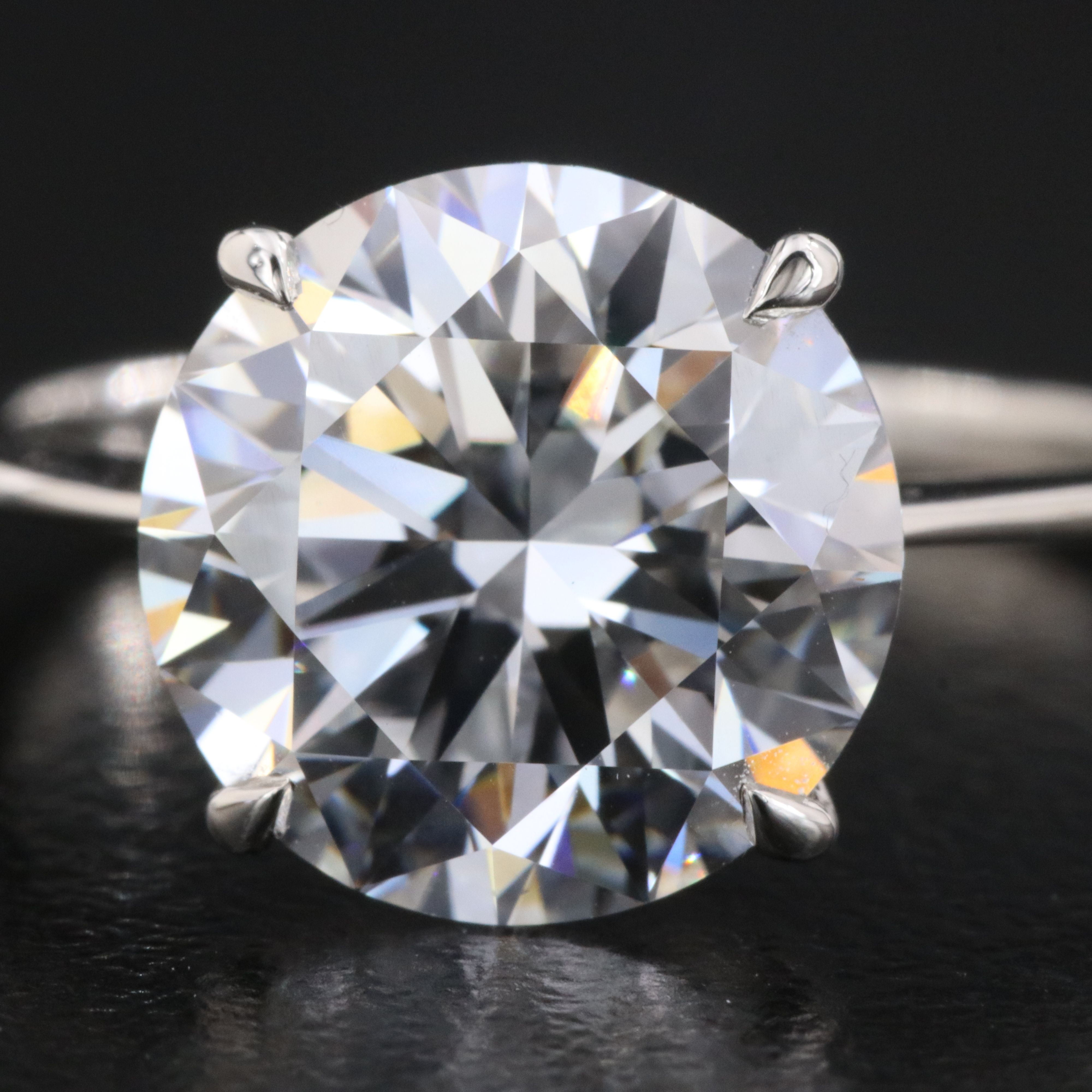 Platinum 4.00 CT Lab Grown Diamond Solitaire Ring with IGI Report