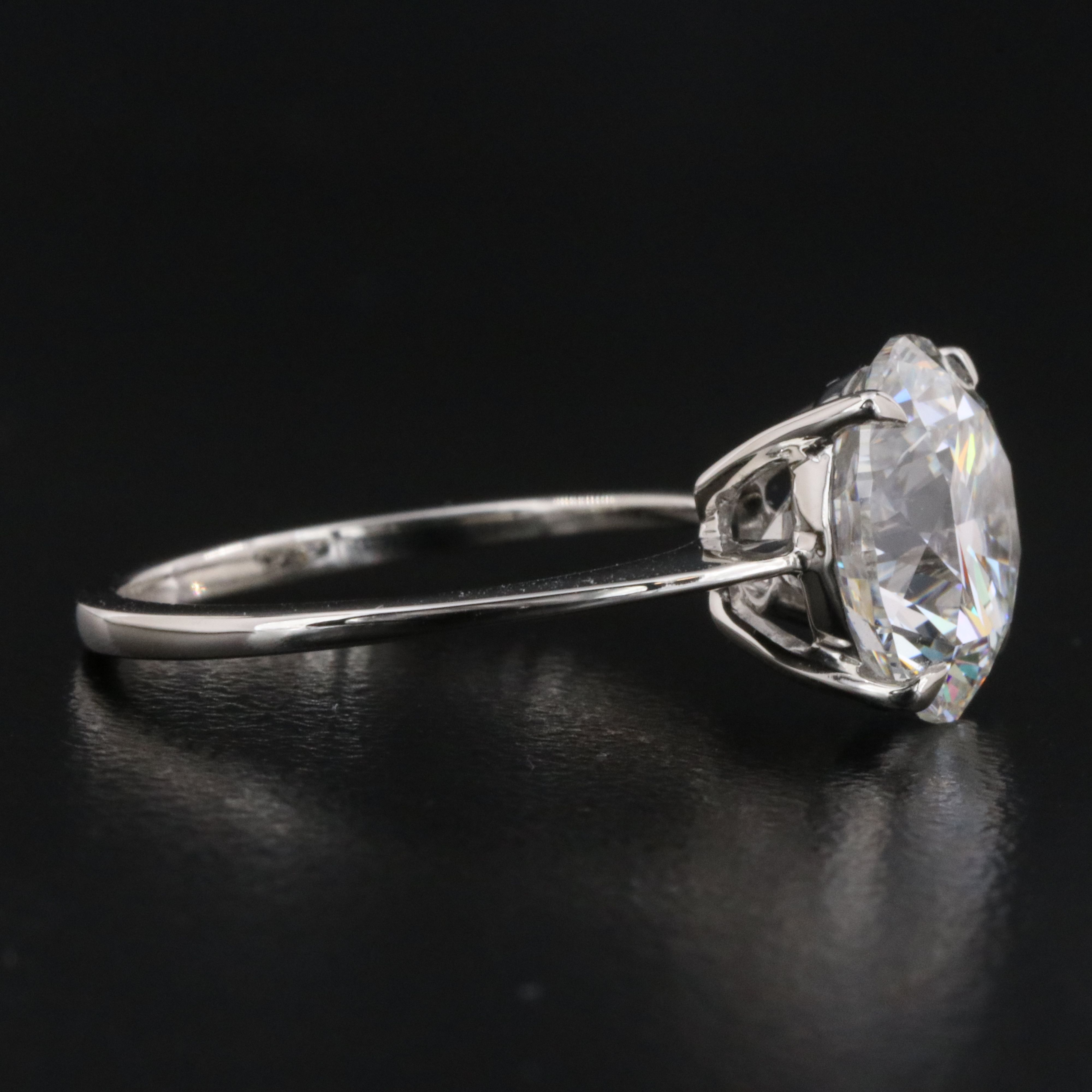 Platinum 4.00 CT Lab Grown Diamond Solitaire Ring with IGI Report