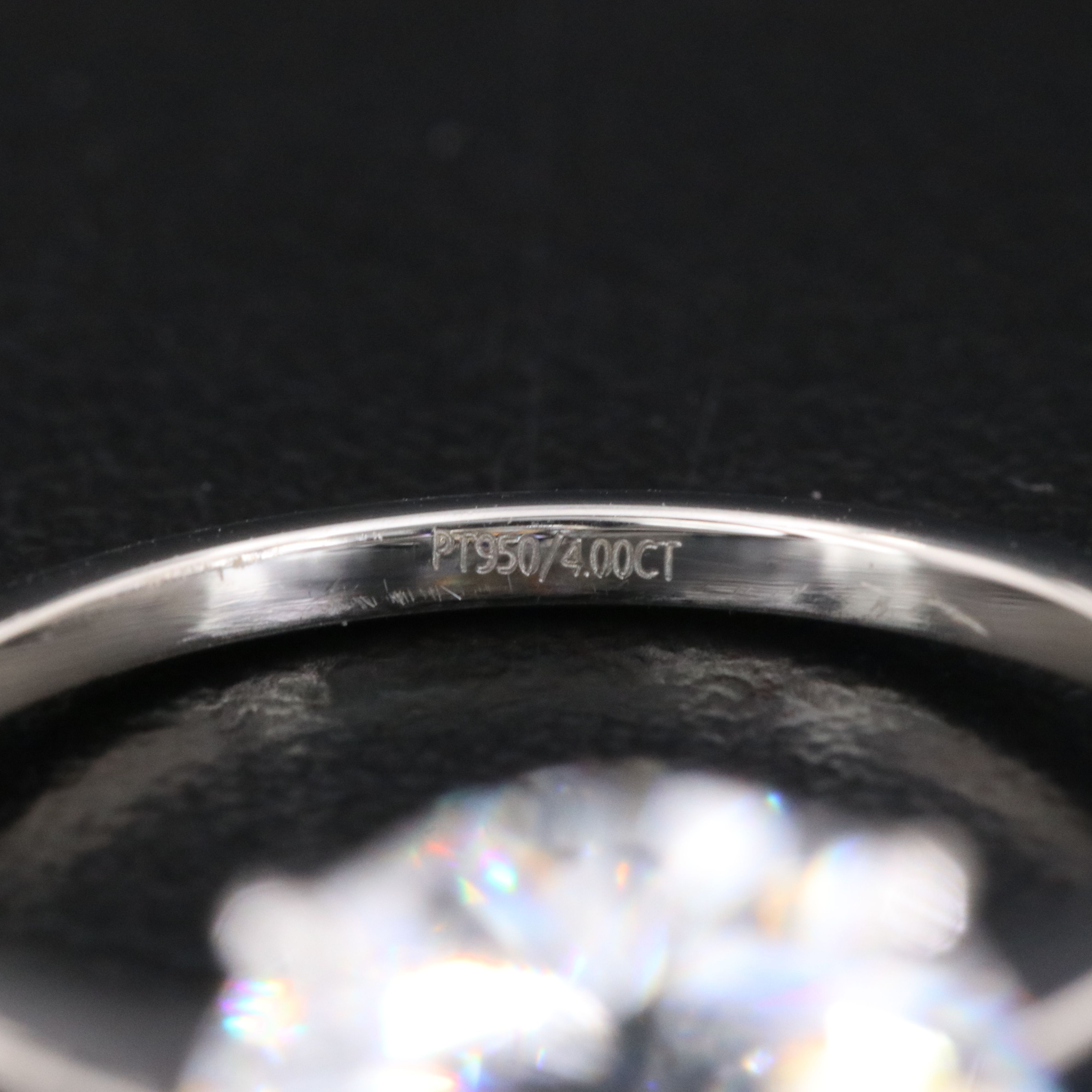 Platinum 4.00 CT Lab Grown Diamond Solitaire Ring with IGI Report