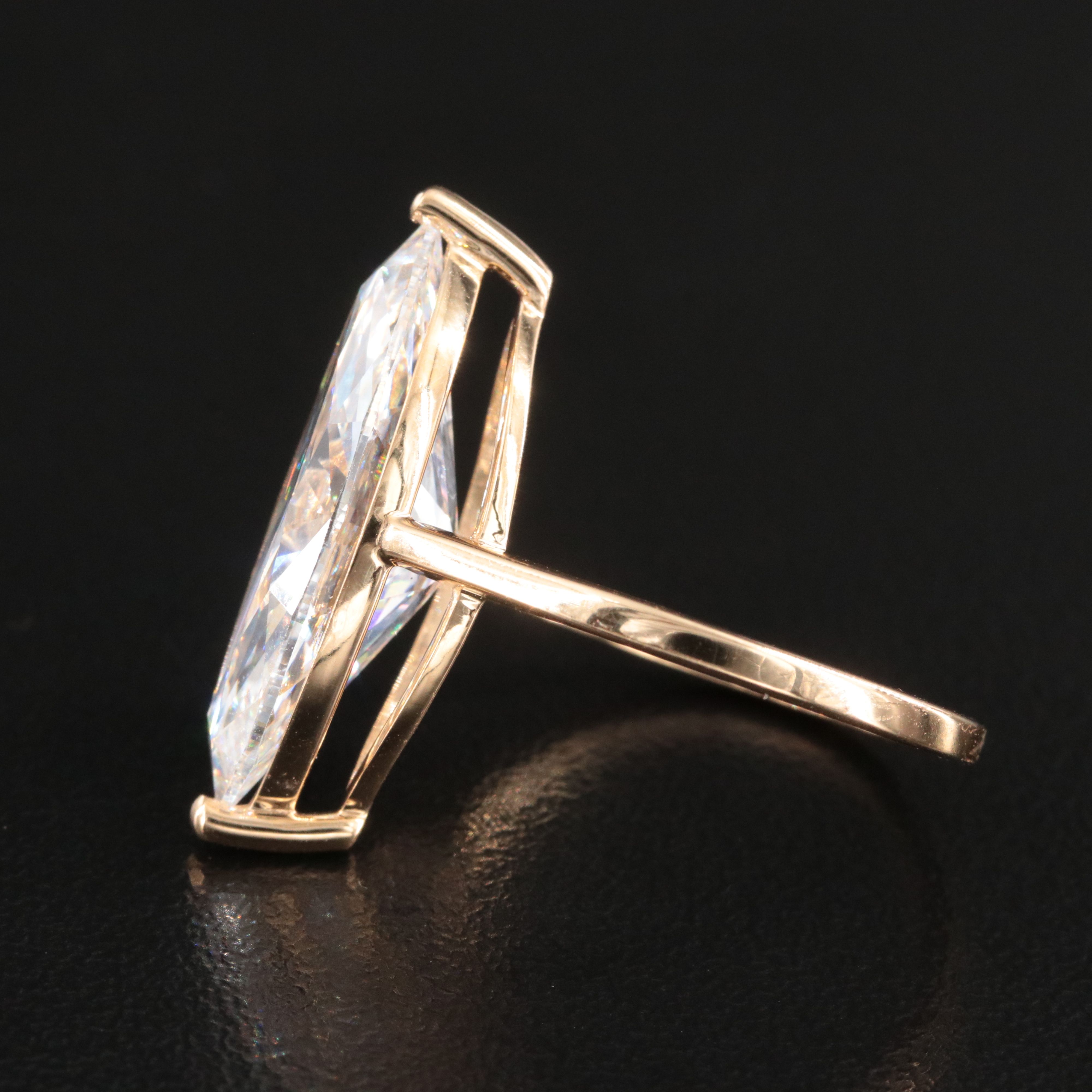 18K 6.56 CT Lab Grown Diamond Solitaire Ring with IGI Report