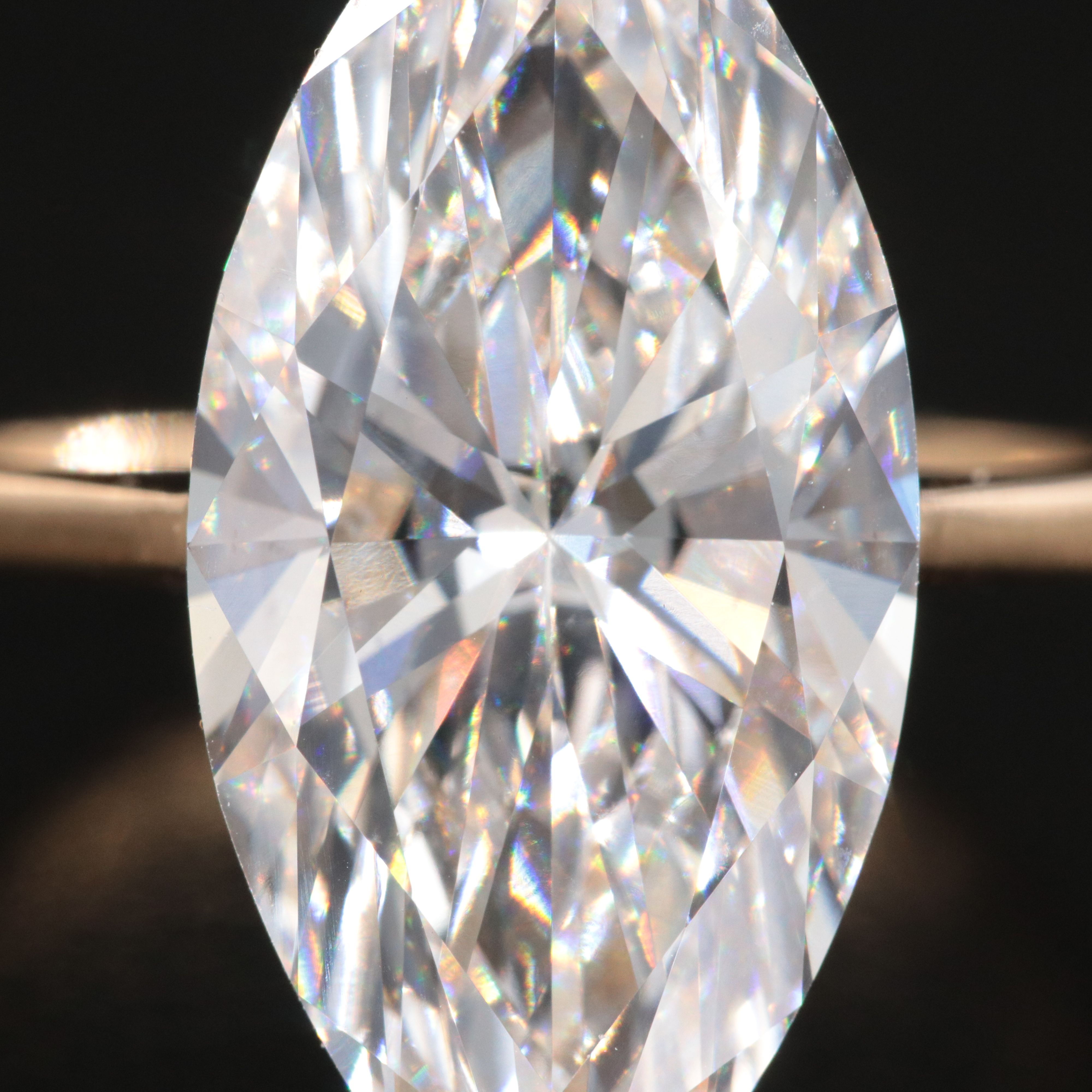 18K 6.56 CT Lab Grown Diamond Solitaire Ring with IGI Report